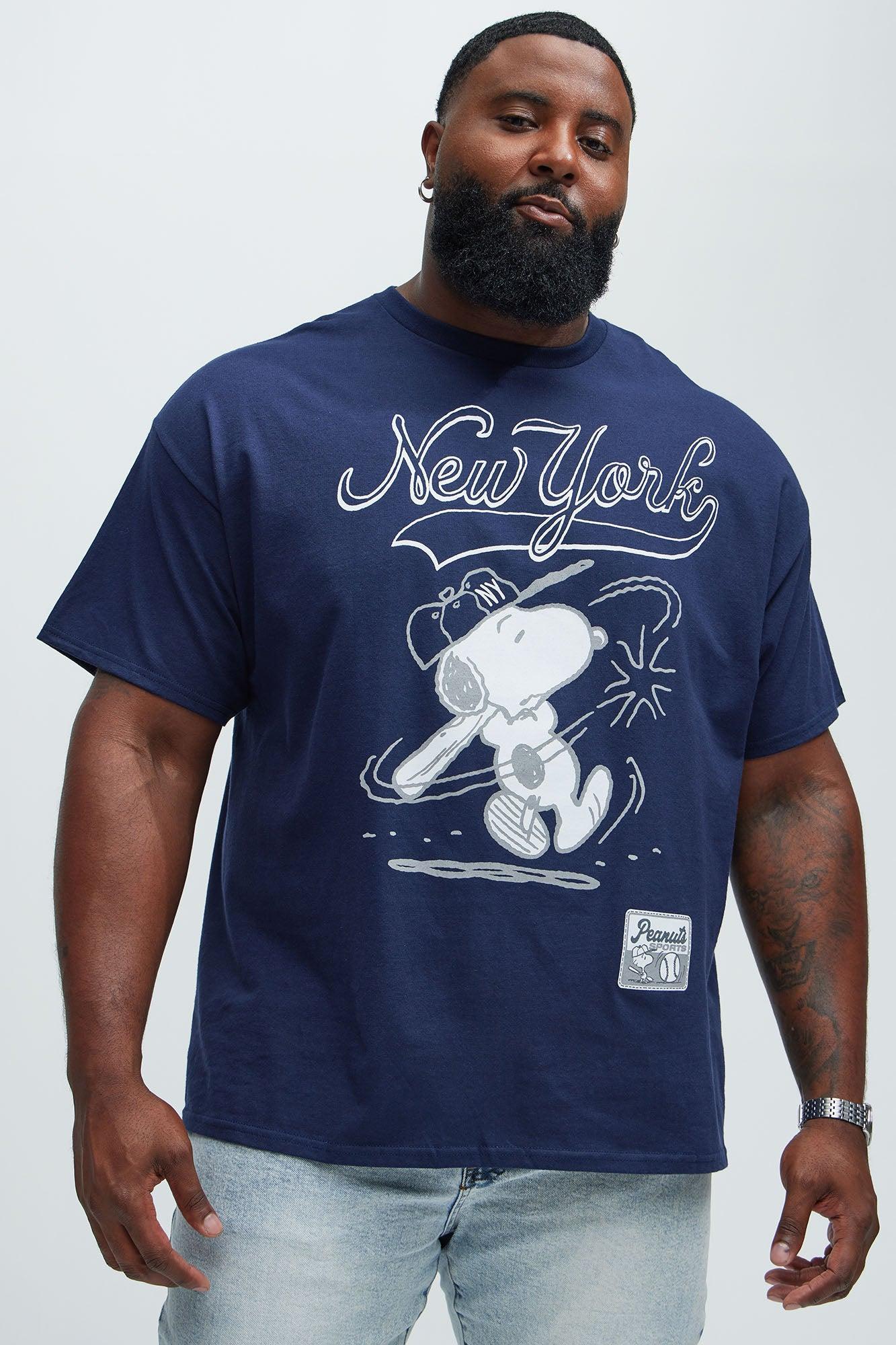Peanuts NYC Baseball Short Sleeve Tee - Navy Product Image