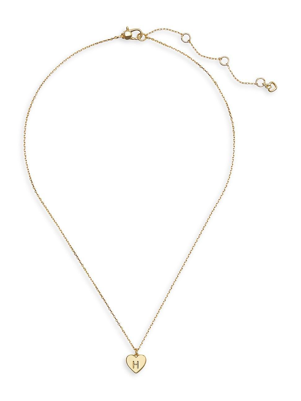 Womens Initial Here Gold-Plated Pendant Necklace Product Image