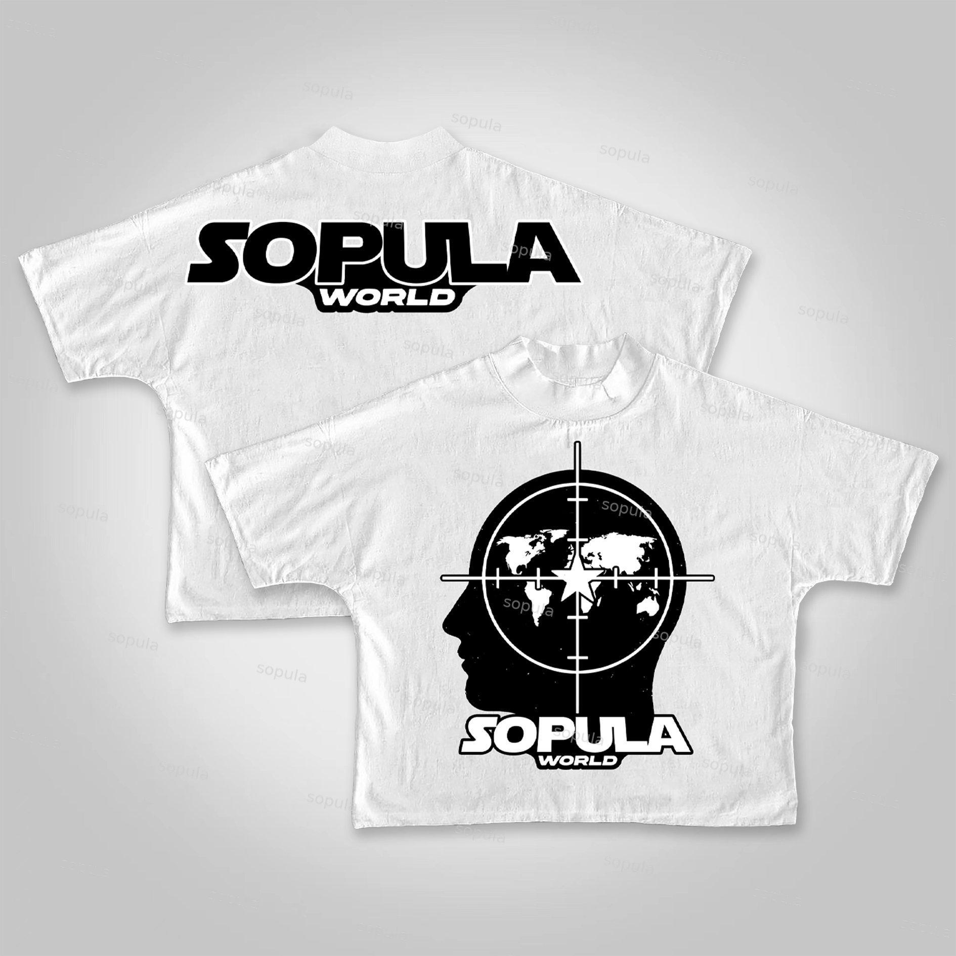 Sopula Street Map Crosshair Pattern Cropped T-shirt Product Image