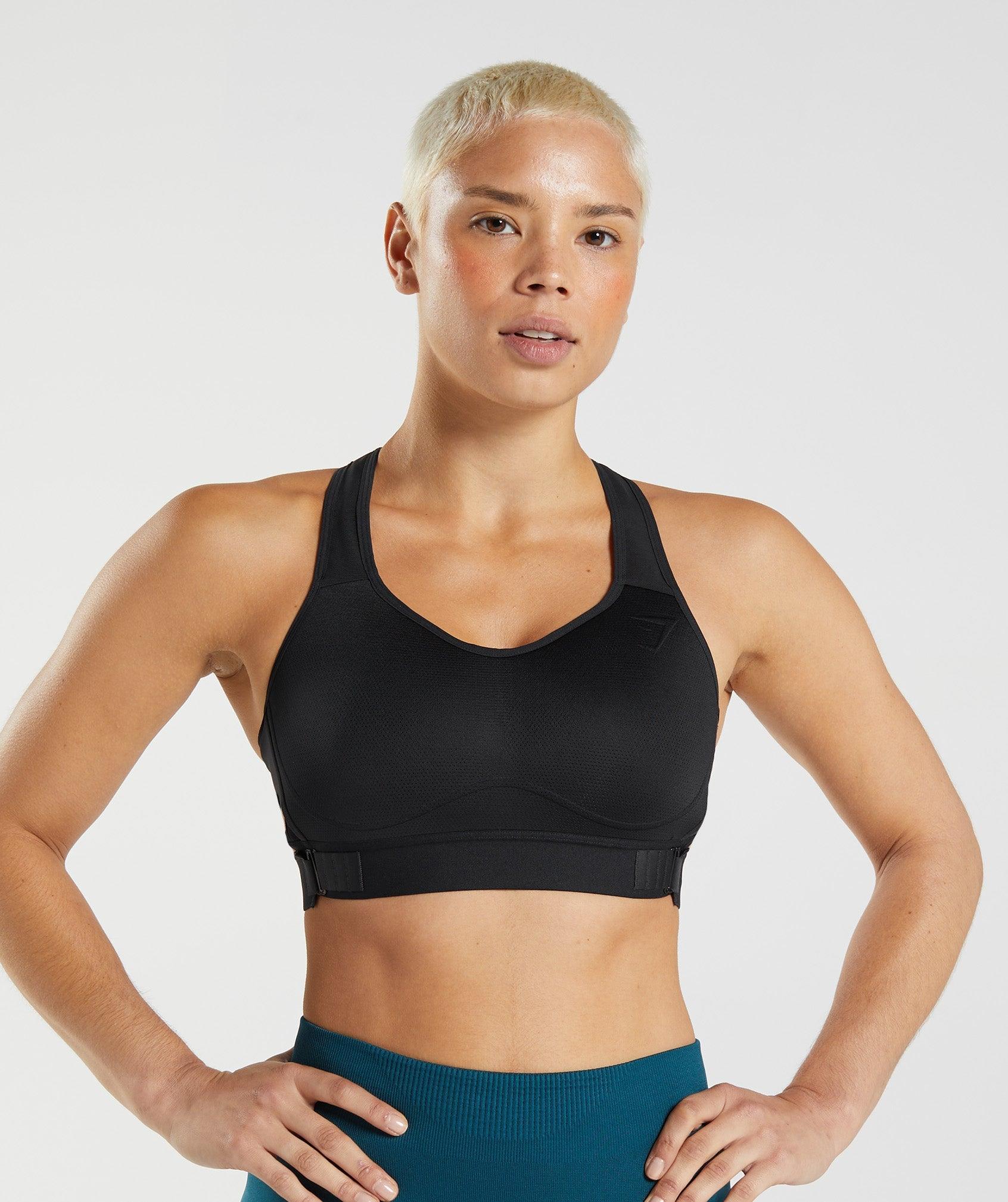 Gymshark Racerback High Support Sports Bra, B/C-E/F - Black Female Product Image