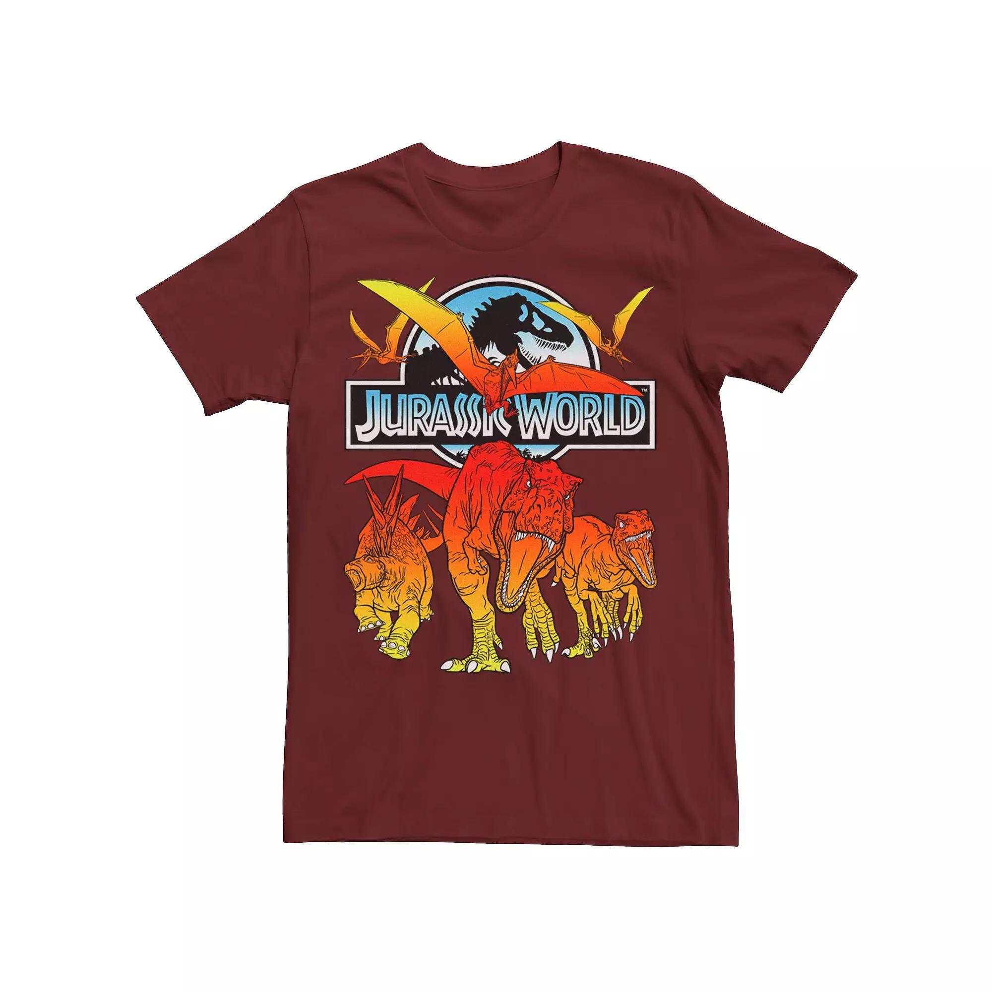 Men's Jurassic World Two Dino Charging Comic Pop Tee,  Product Image
