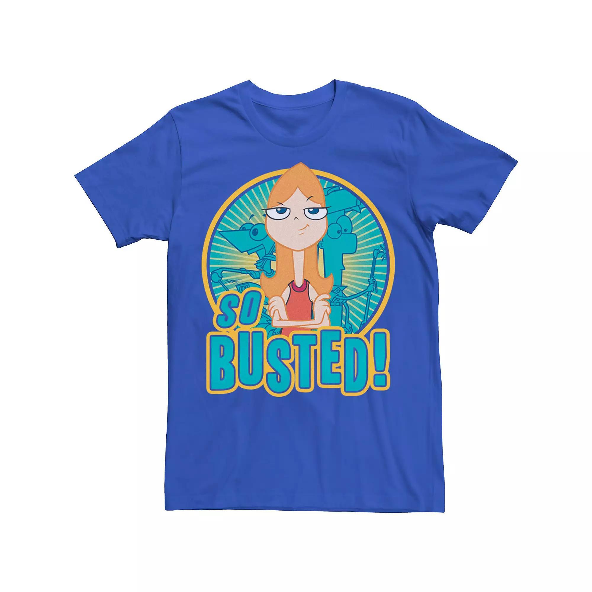 Disney's Phineas And Ferb So Busted Poster Men's Tee,  Product Image