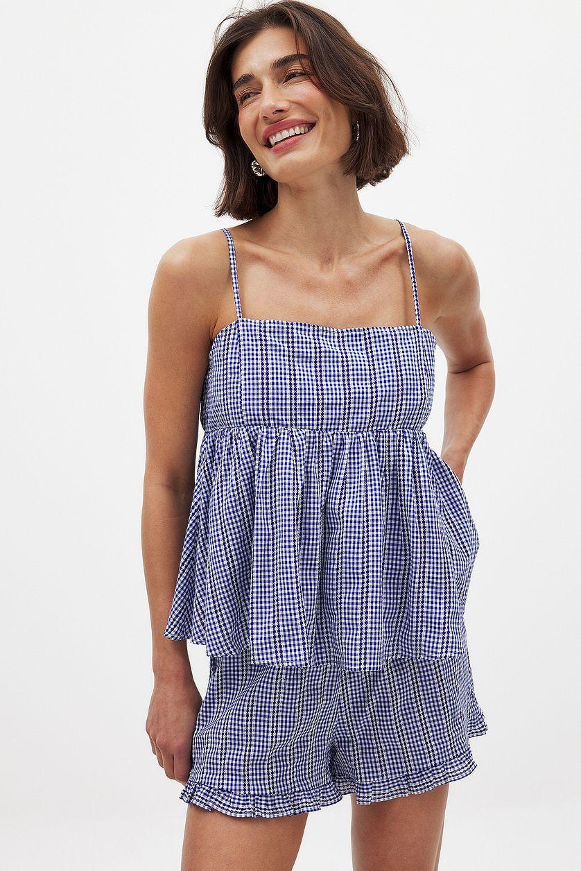 Cotton Open Back Strap Top Product Image