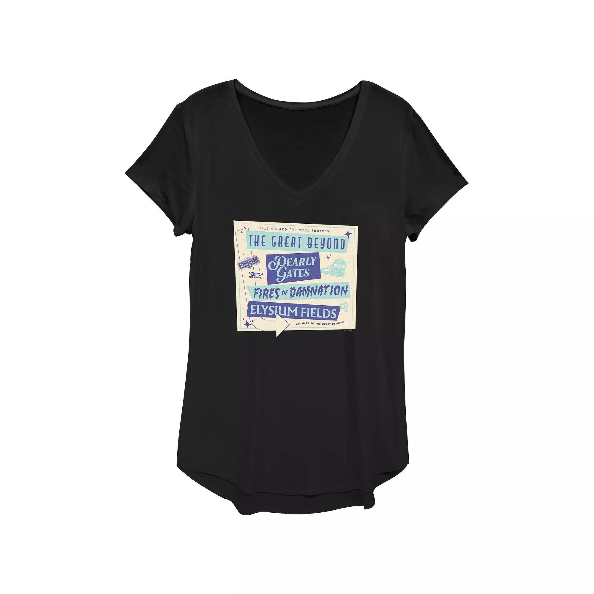 Women's Beetlejuice 2 The Great Beyond Pearly Gates Graphic Tee, Size: XS, Black Product Image