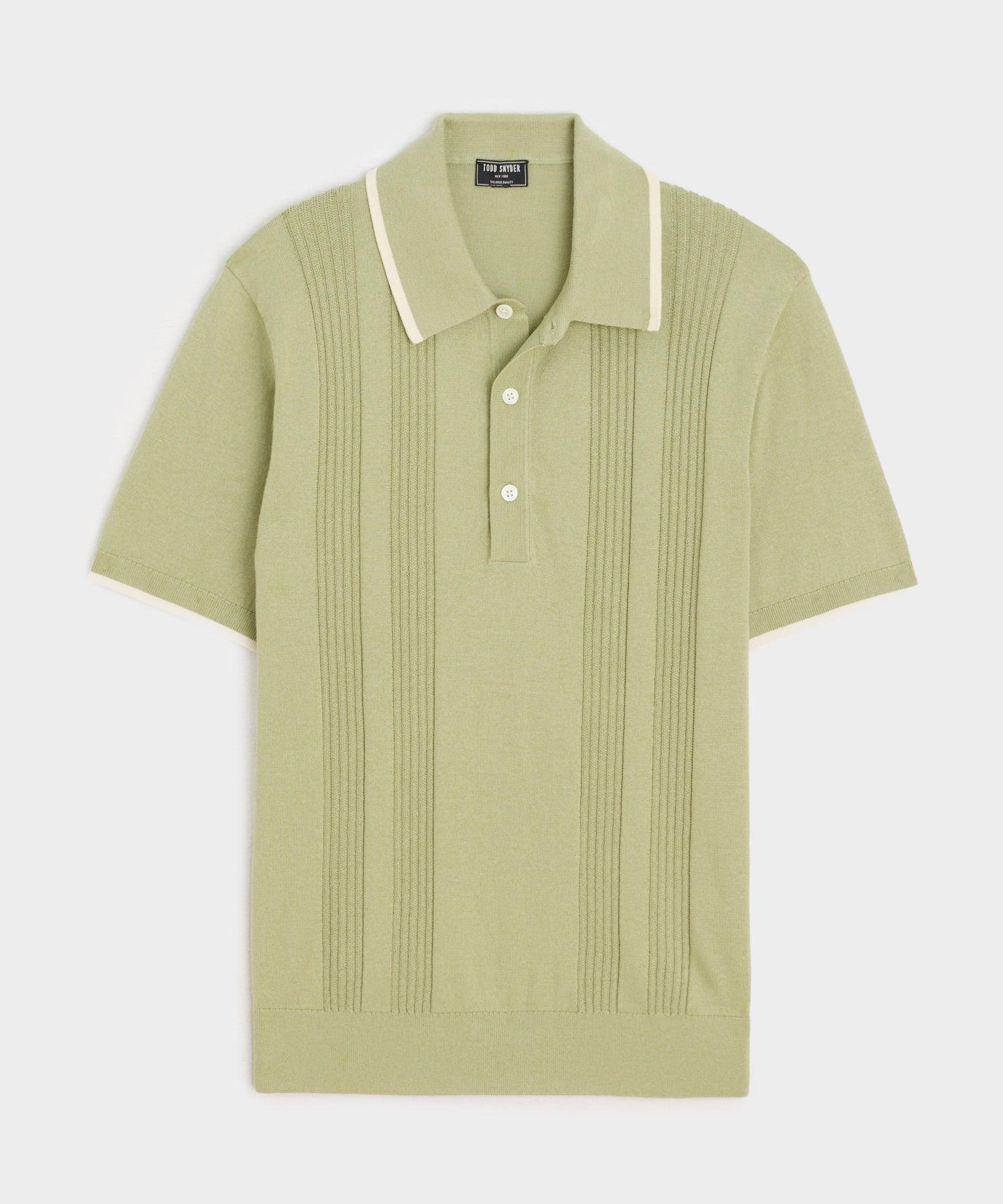 Silk-Cotton Tipped Sweater Polo Product Image