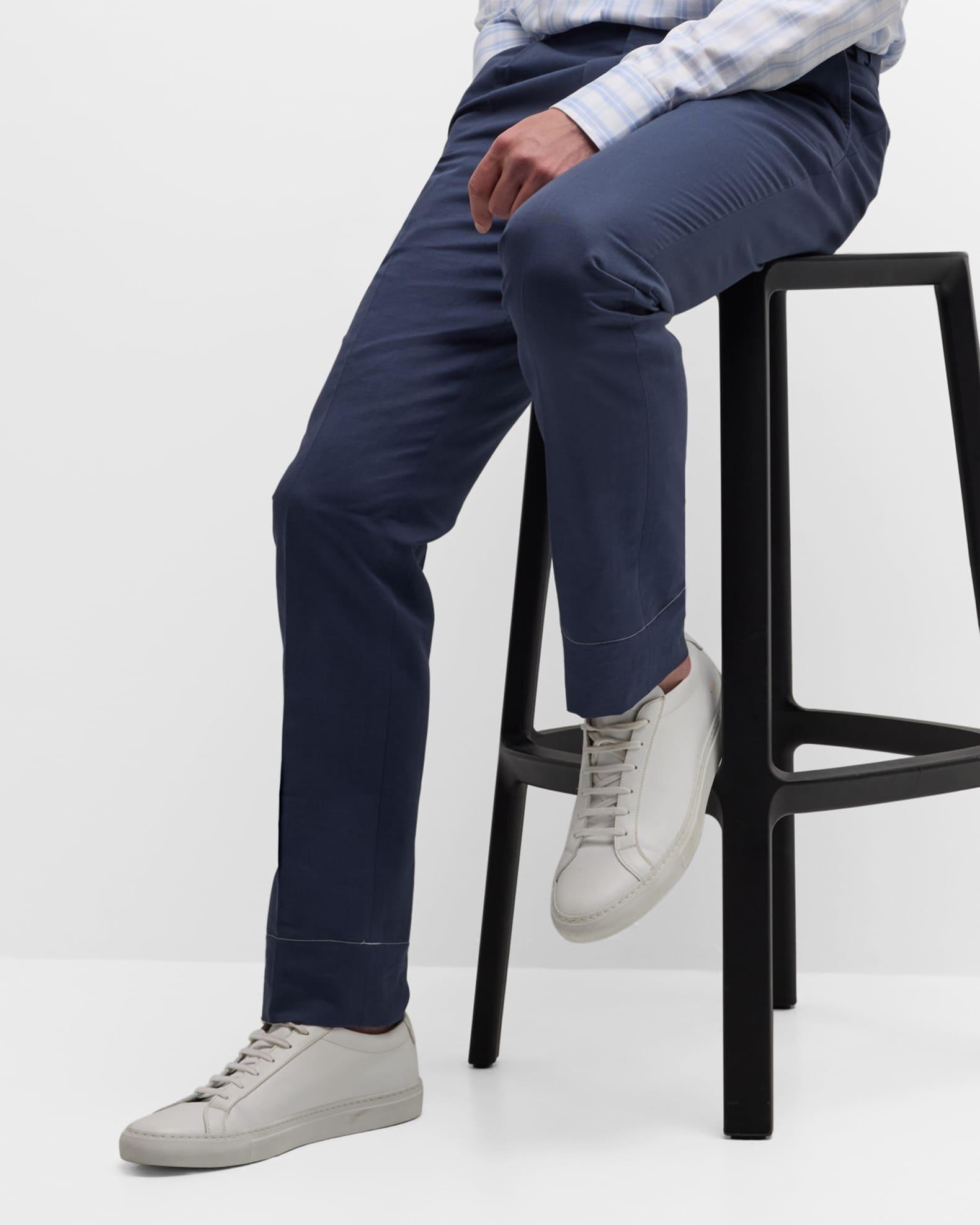 Men's Journey Slim Linen Trousers Product Image