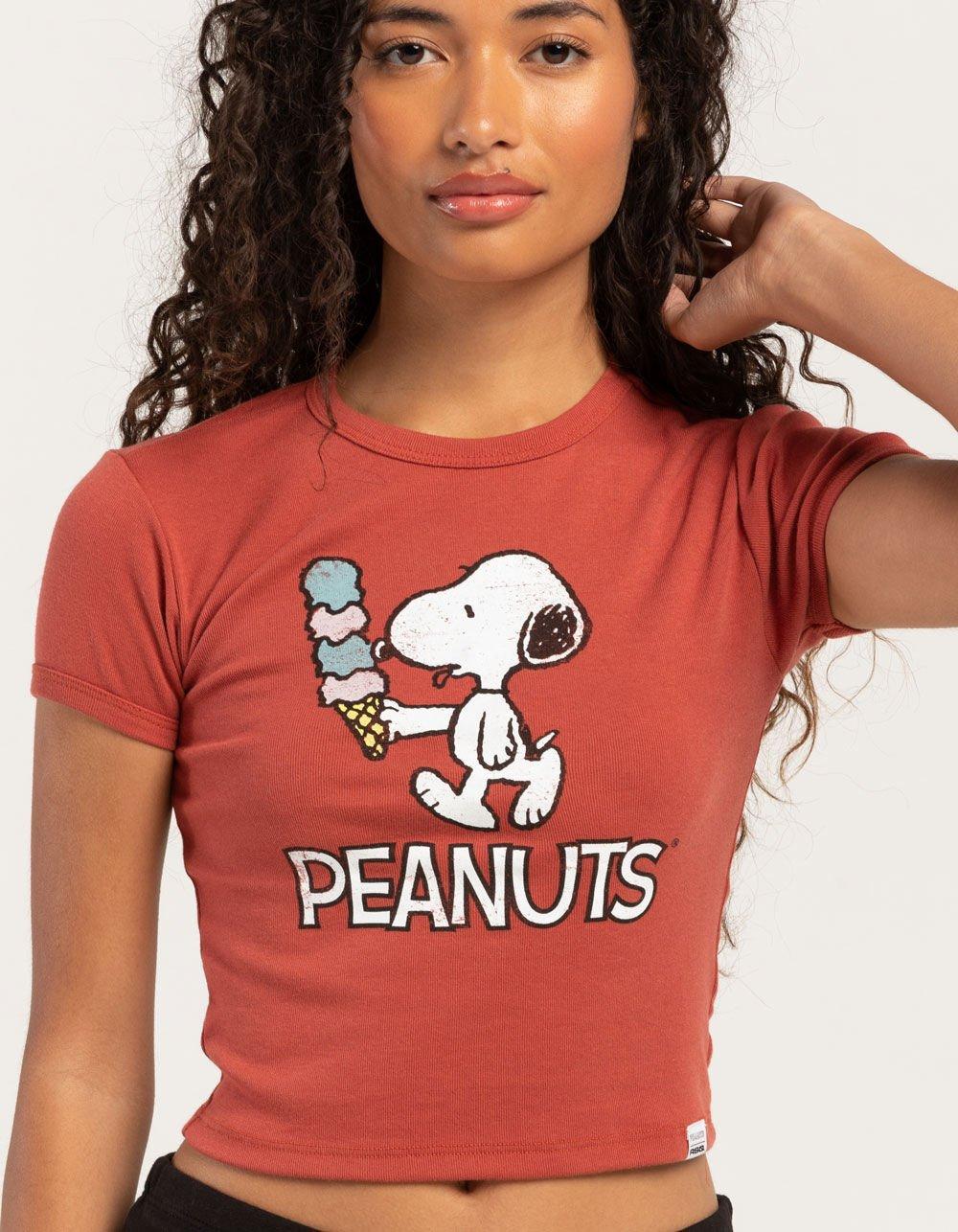 RSQ x Peanuts Snoopy Ice Cream Womens Baby Tee Product Image