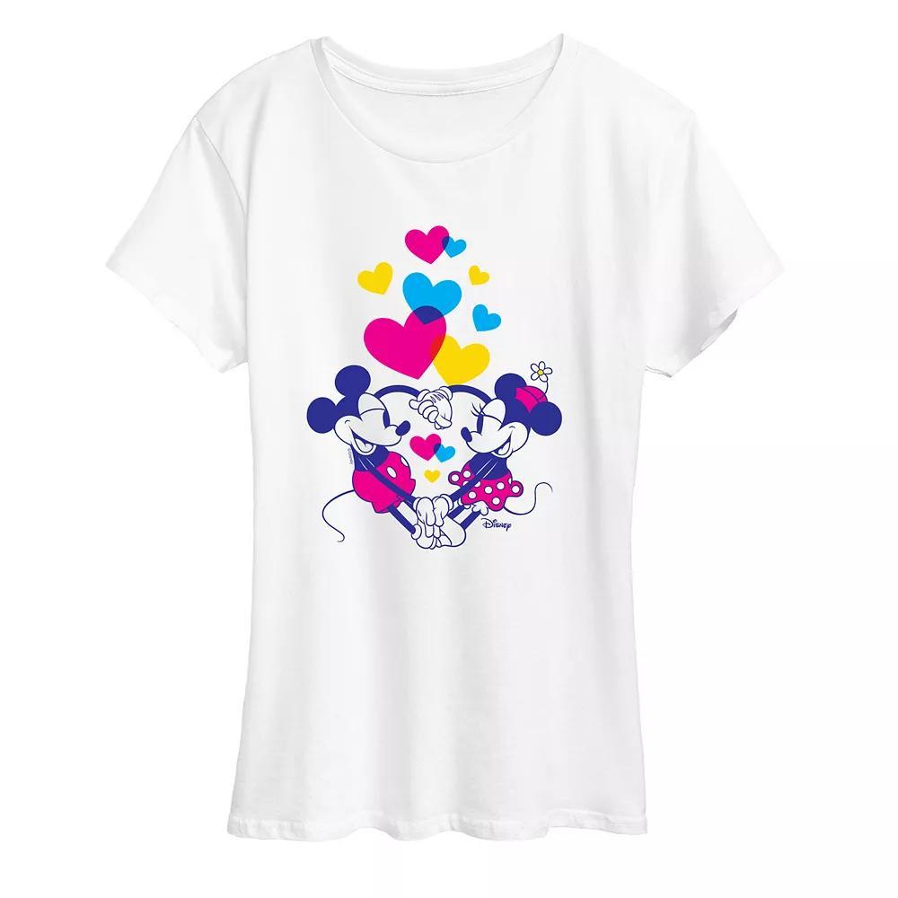 Disney's Minnie & Mickey Mouse Women's Hearts Graphic Tee,  Product Image