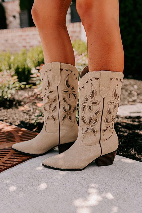 The Maeve Faux Nubuck Cowboy Boot Product Image