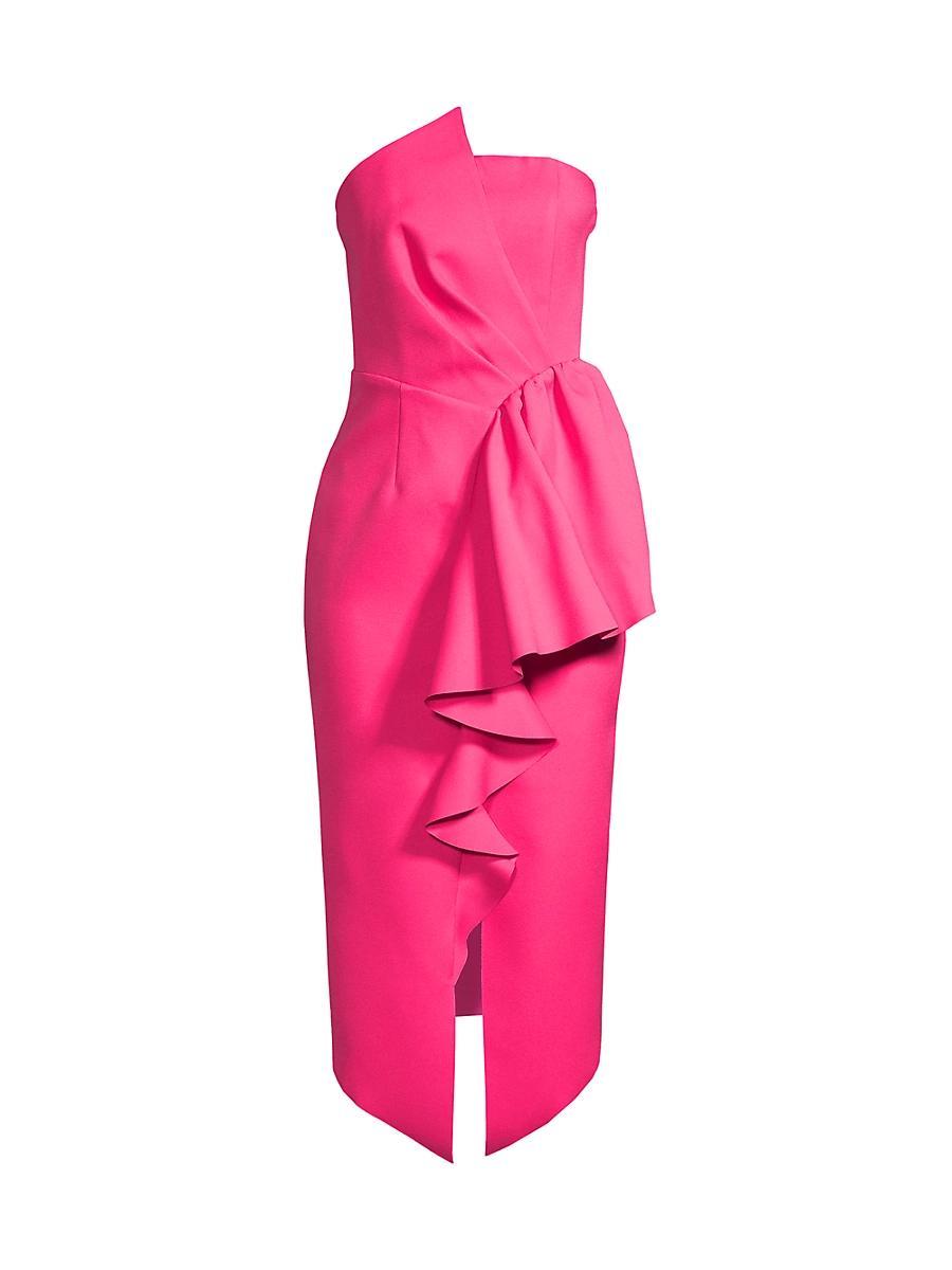 Womens Reception Ruffled Cocktail Dress Product Image