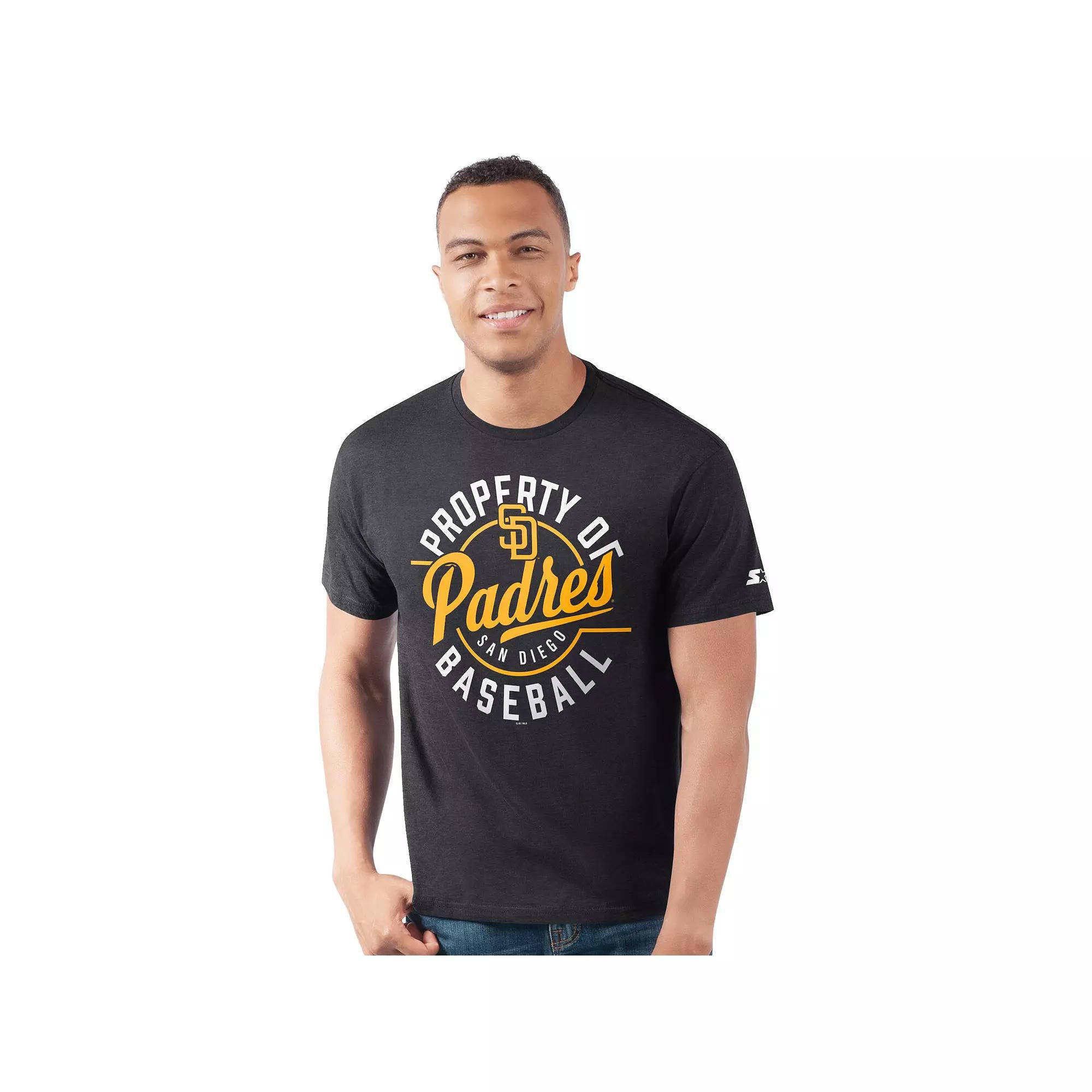 Men's Starter Black San Diego Padres Prime Time Property Of T-Shirt,  Product Image