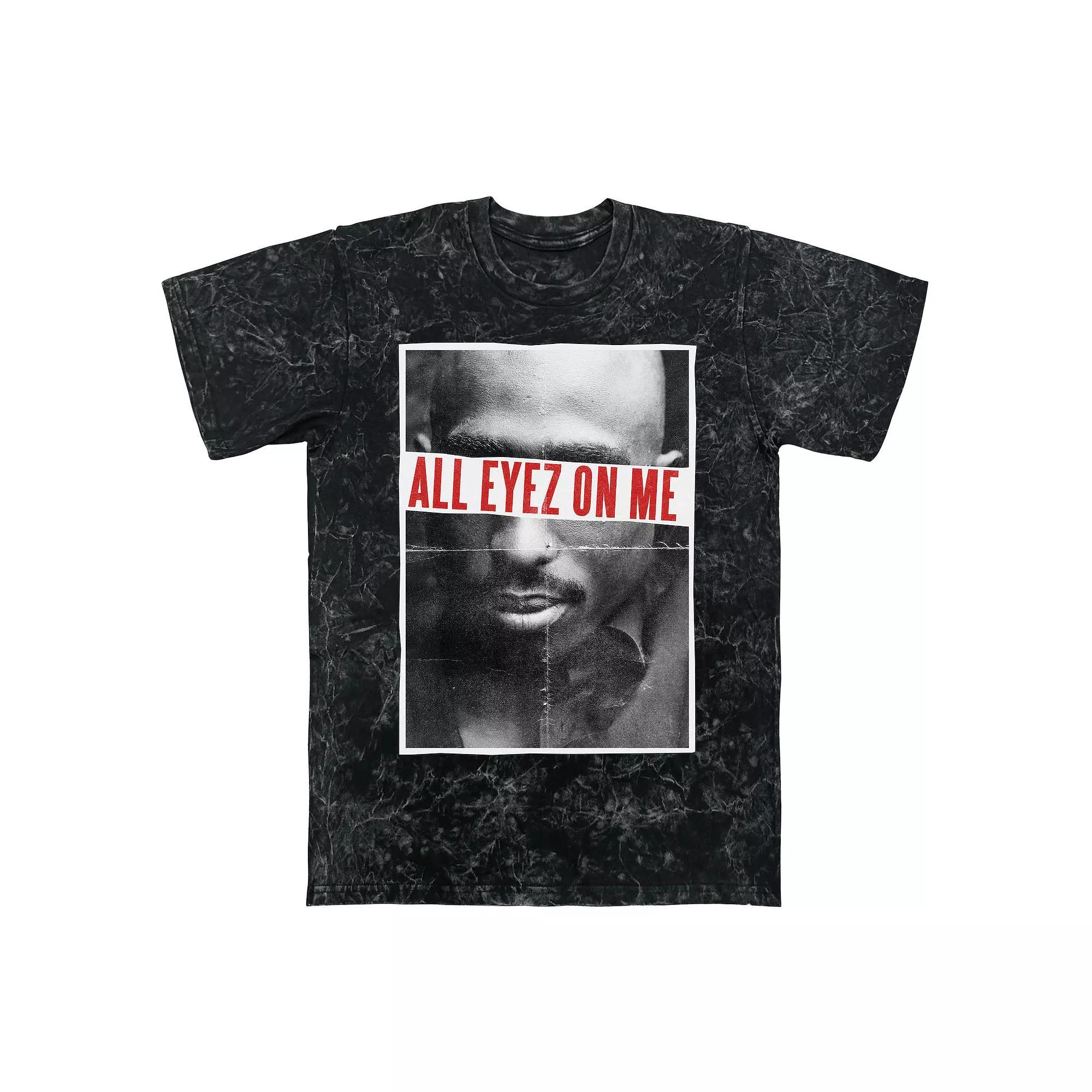 Men's Tupac Shakur All Eyez On Me Mineral Wash Graphic Tee, Size: Medium, Black Mineral Wash Product Image