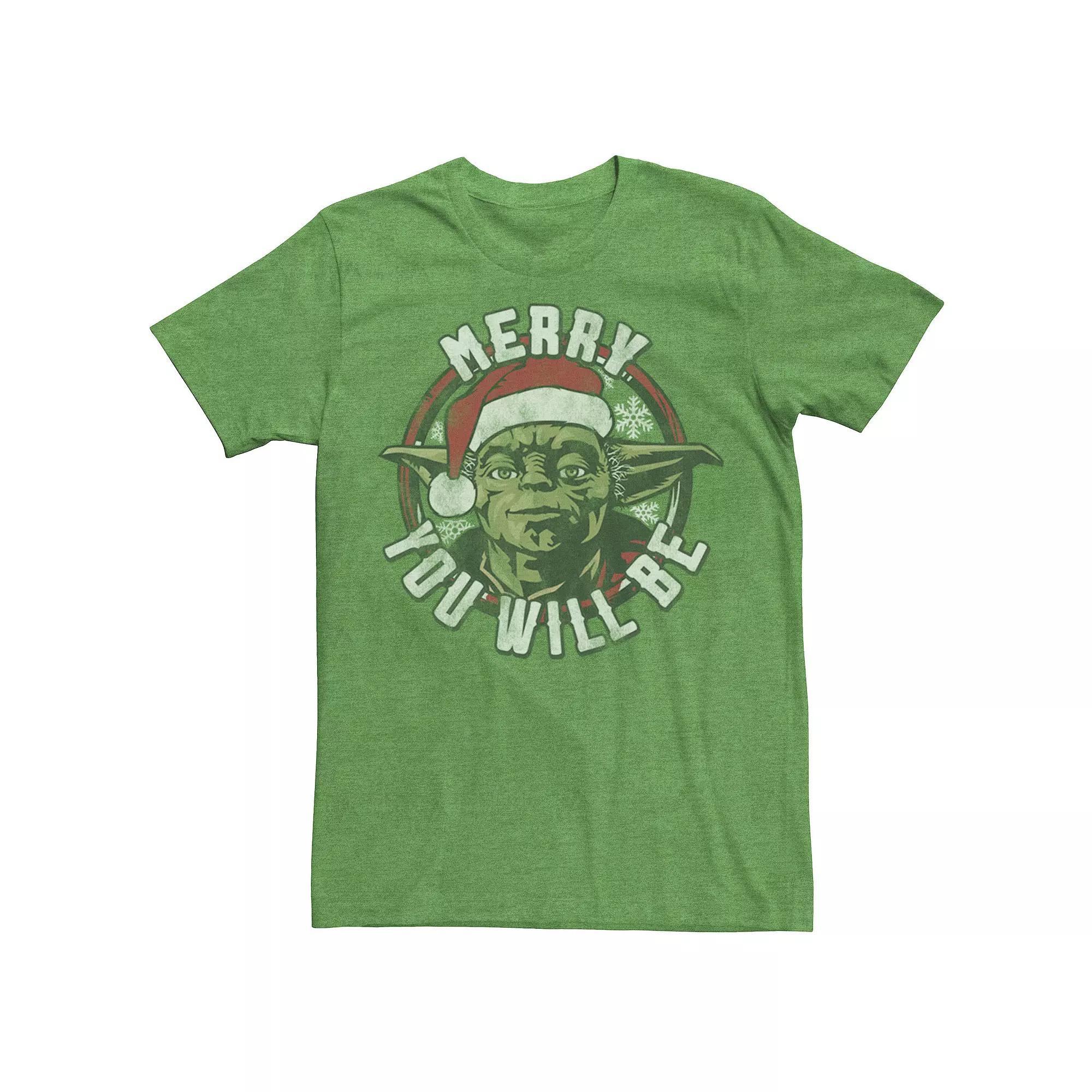 Men's Star Wars Merry Yoda Tee,  Product Image