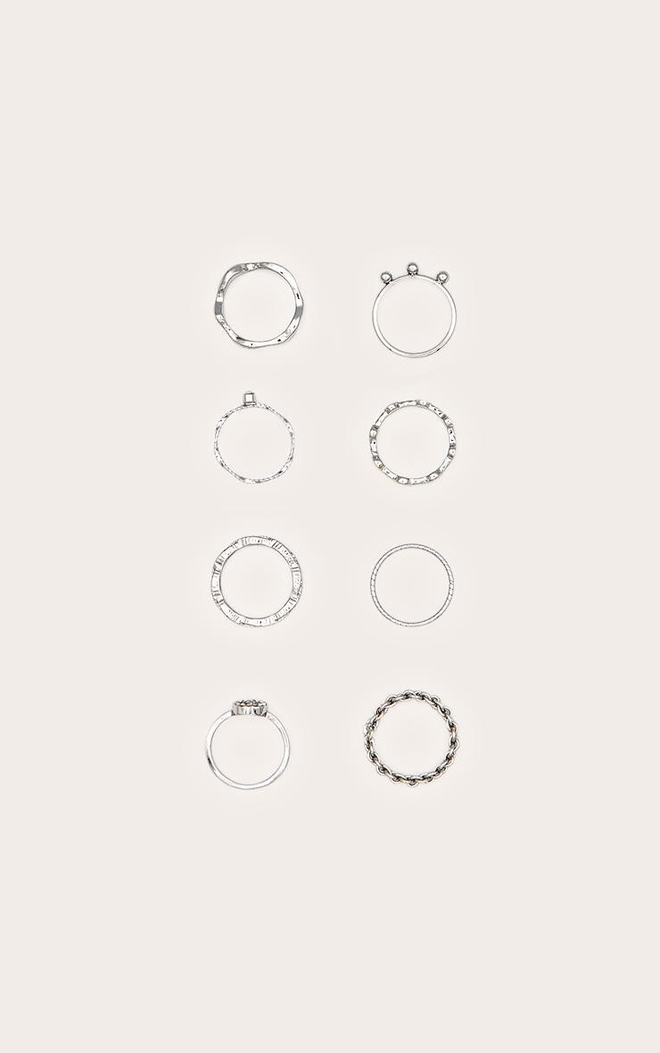 Silver Assorted Shape Twist Ring Set Product Image