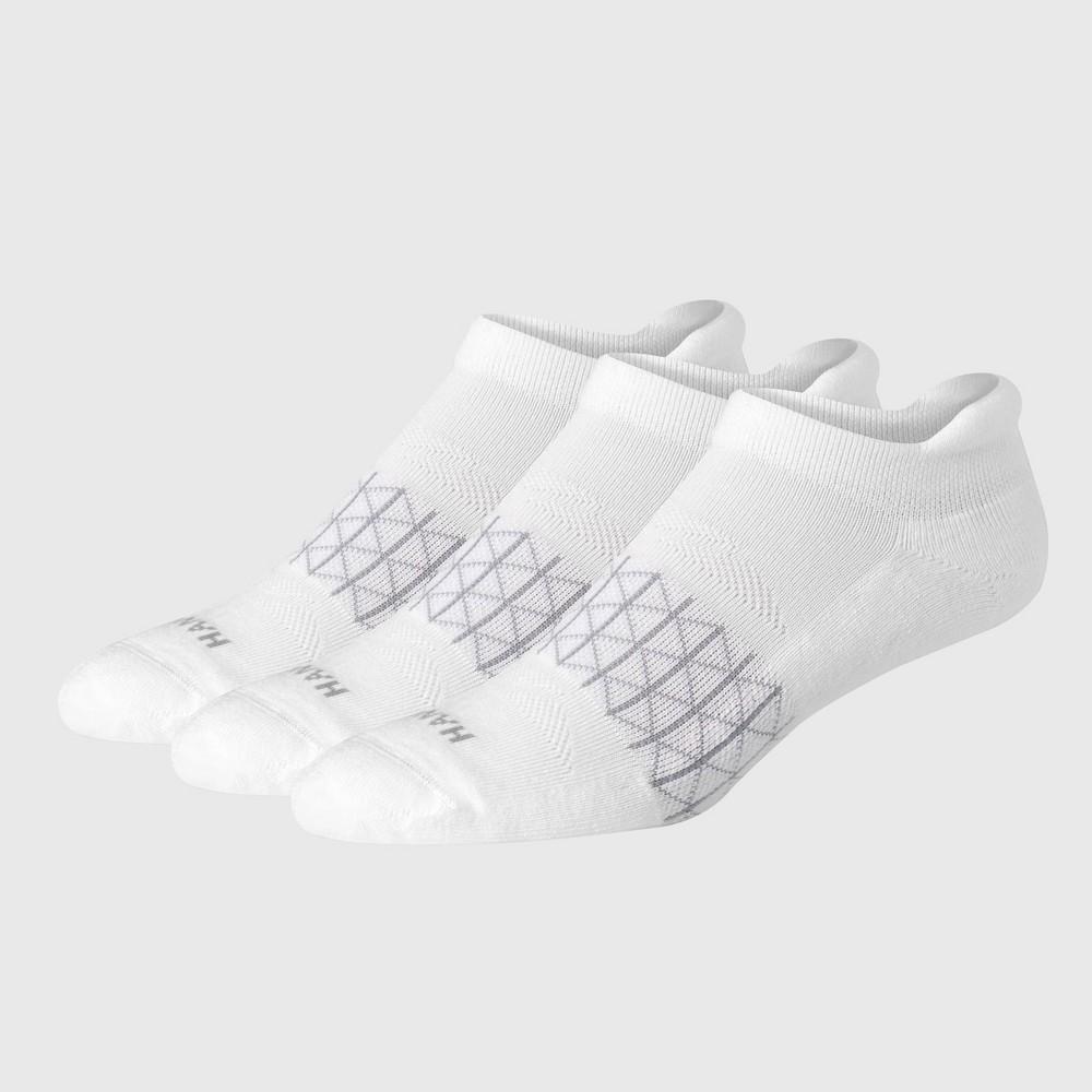 Hanes Absolute Active Mens Cushioned Heel Shield Socks, Shoe Sizes 6-12, 3-Pairs White 10-13 Product Image