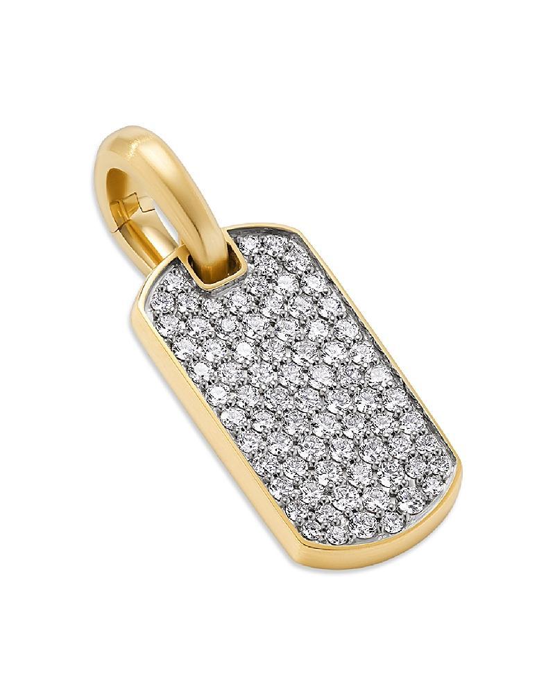 David Yurman Mens Chevron Tag in 18K Yellow Gold with Diamonds, 21mm Product Image