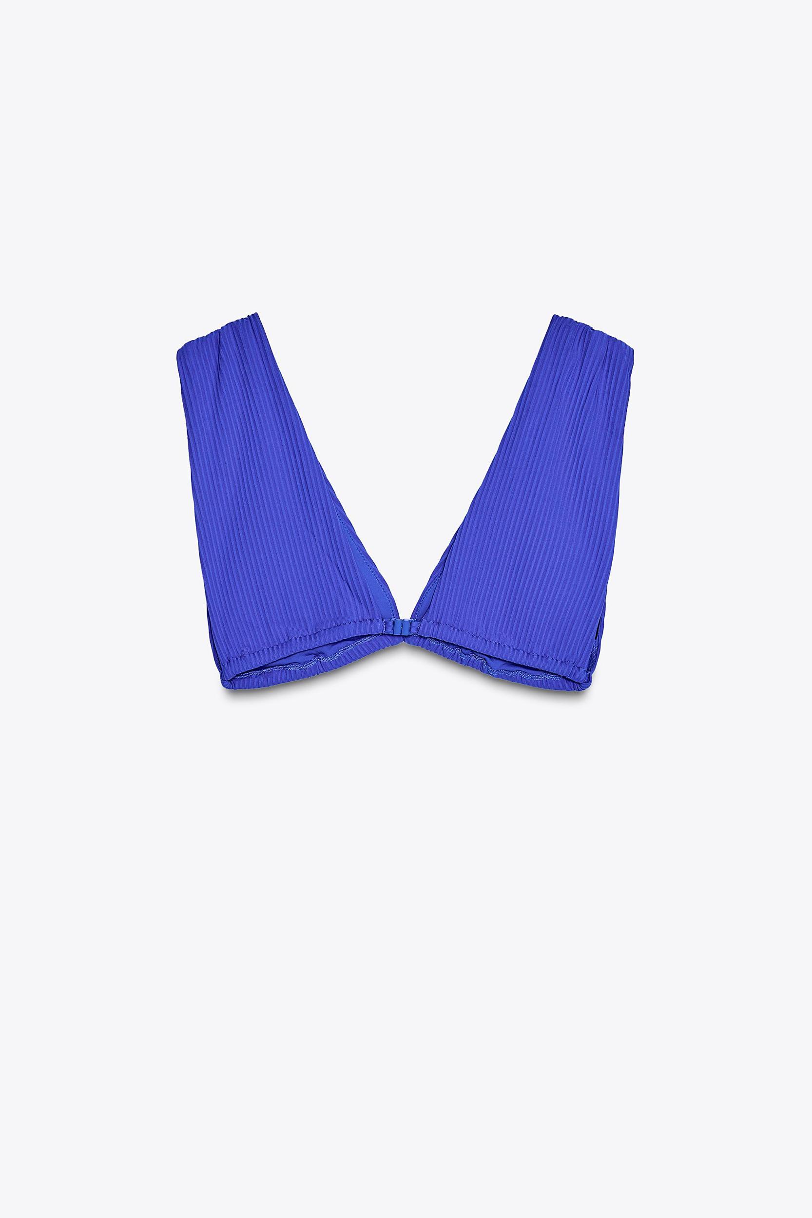 RIB WIDE STRAP BIKINI TOP Product Image