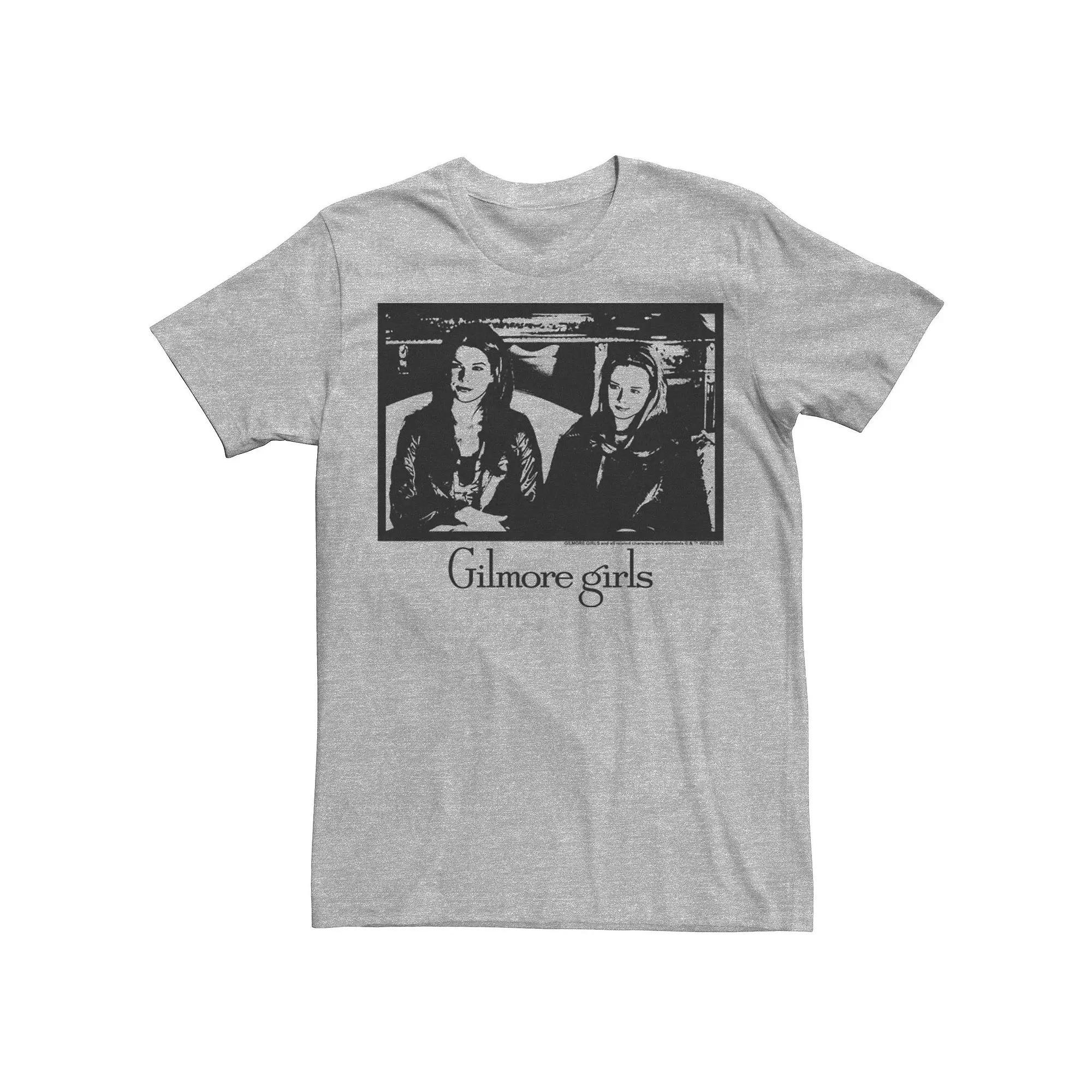 Men's Gilmore Girls Rory & Lorelai Portrait Tee, Size: Large, Athletic Grey Product Image