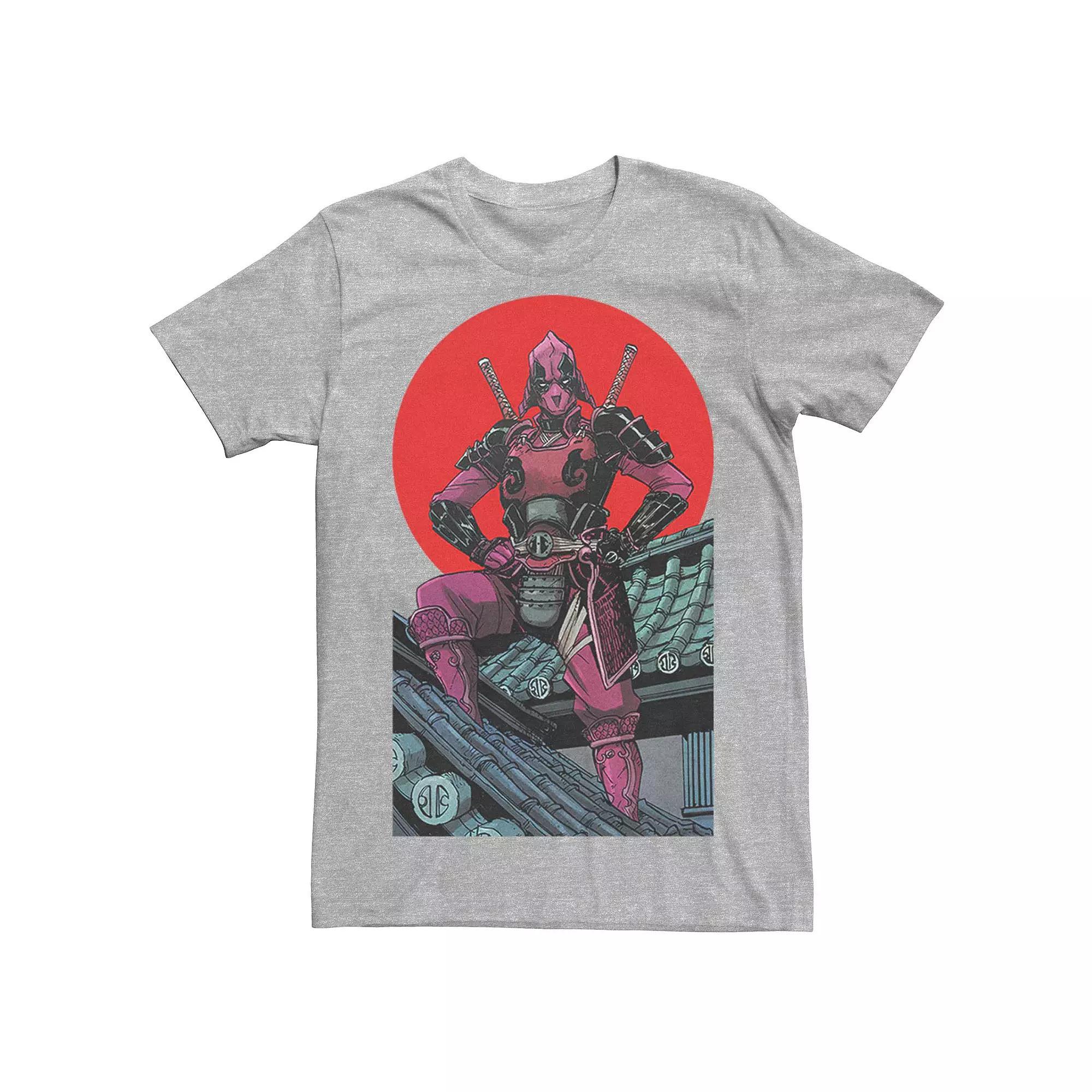 Men's Marvel's Deadpool Samurai Sunset Poster Tee,  Product Image