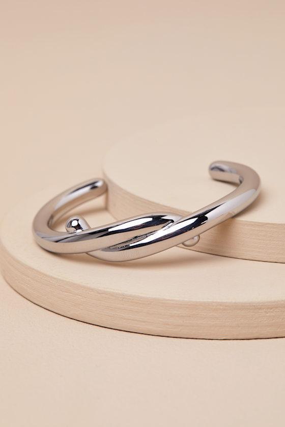 Marty Silver Twist Cuff Bracelet Product Image