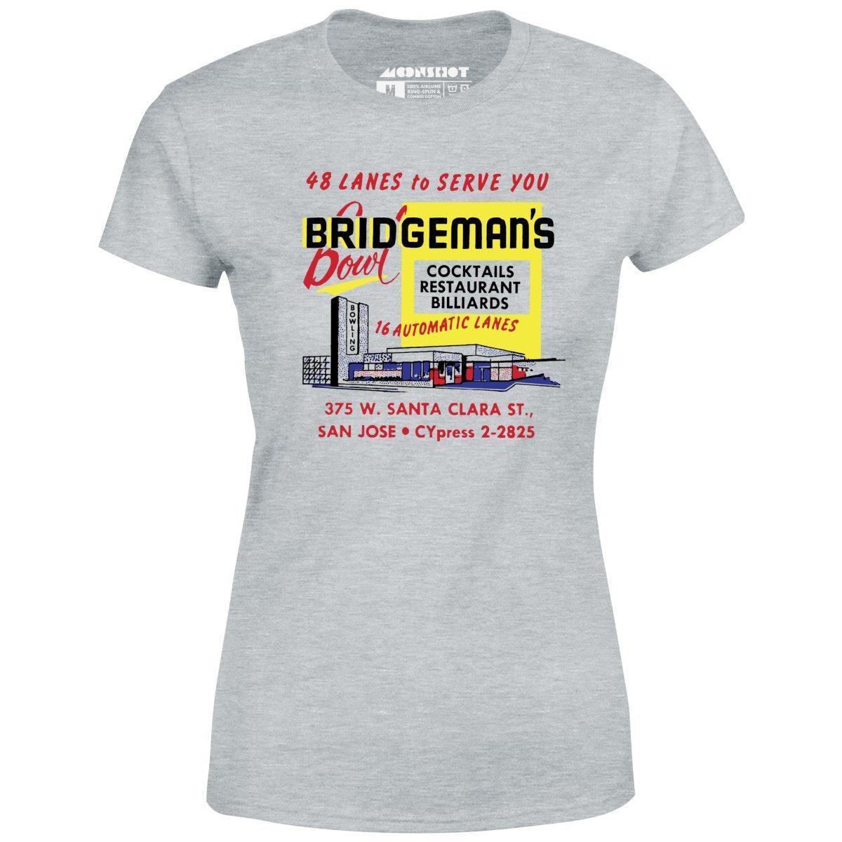 Bridgeman's Bowl - San Jose, CA - Vintage Bowling Alley - Women's T-Shirt Female Product Image