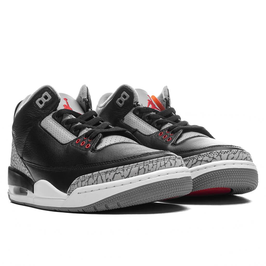 Air Jordan 3 Retro 'Black Cement' - Black/Fire Red/Cement Grey/Summit White Male Product Image