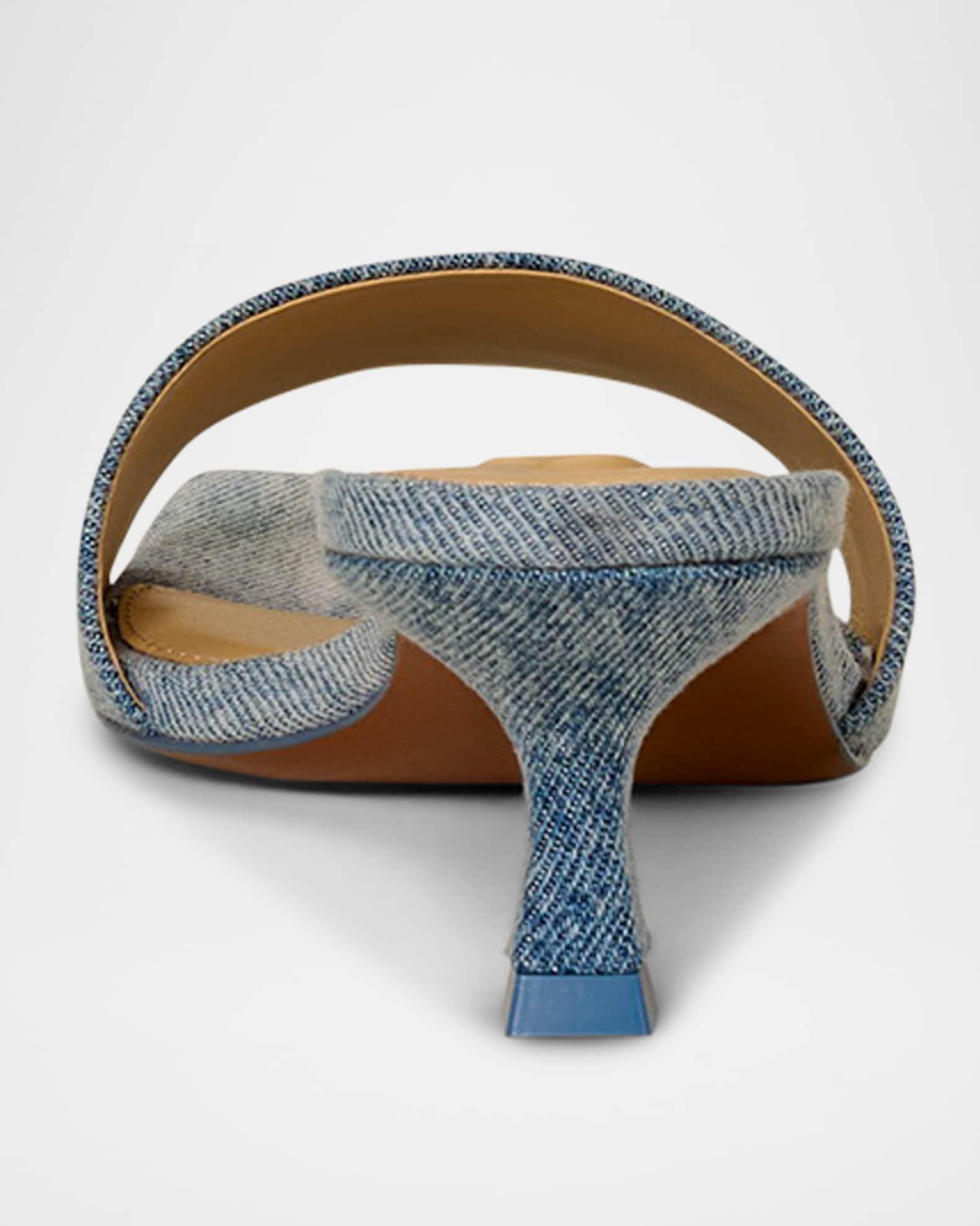 Ada Denim Slide Sandals Product Image