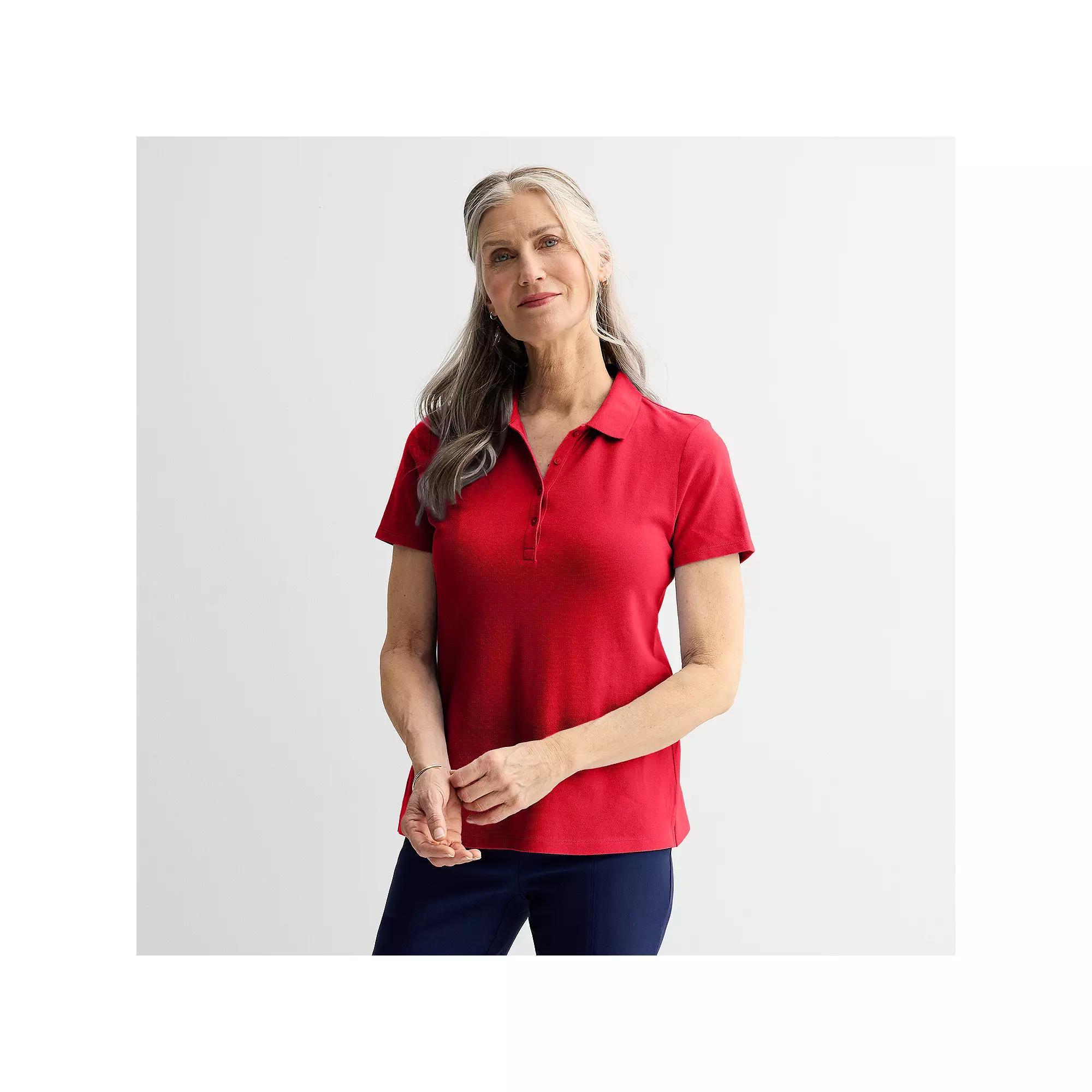 Women's Croft & Barrow® Essential Polo,  Product Image