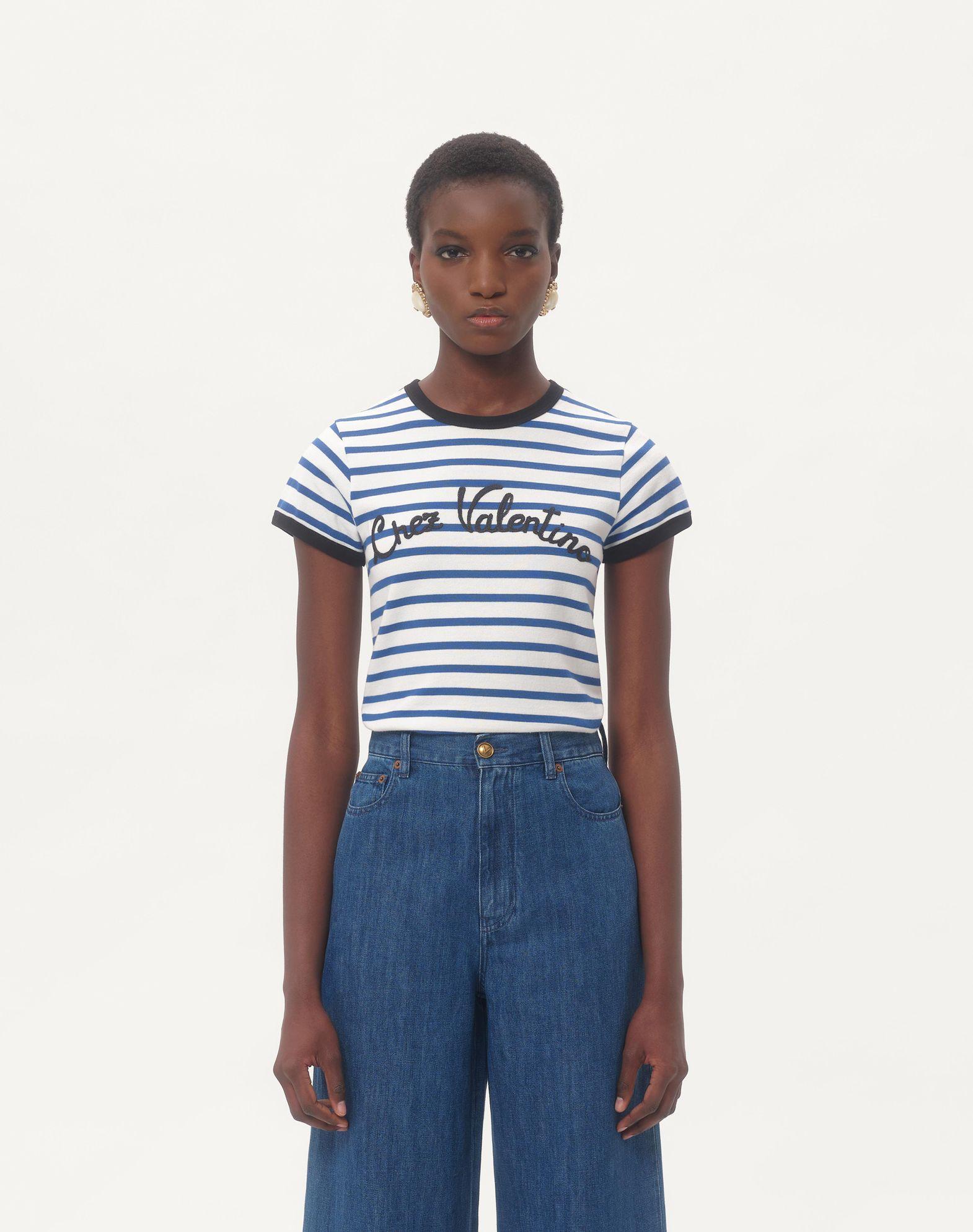 Striped Jersey Cotton T-Shirt  Product Image