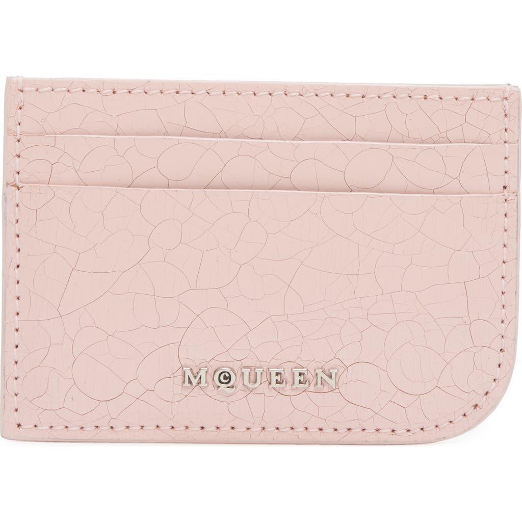 ALEXANDER MCQUEEN Sling Card Case In 1063 Pink/cognac/silver Product Image