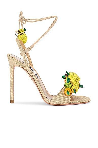 Aquazzura Citrus Punch 105 Sandal in Nude Product Image