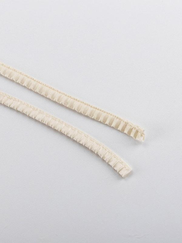 Long Sleeves Loose Lace-Up Pleated Solid Color Split-Joint Deep V-Neck Blouses&Shirts Tops Product Image