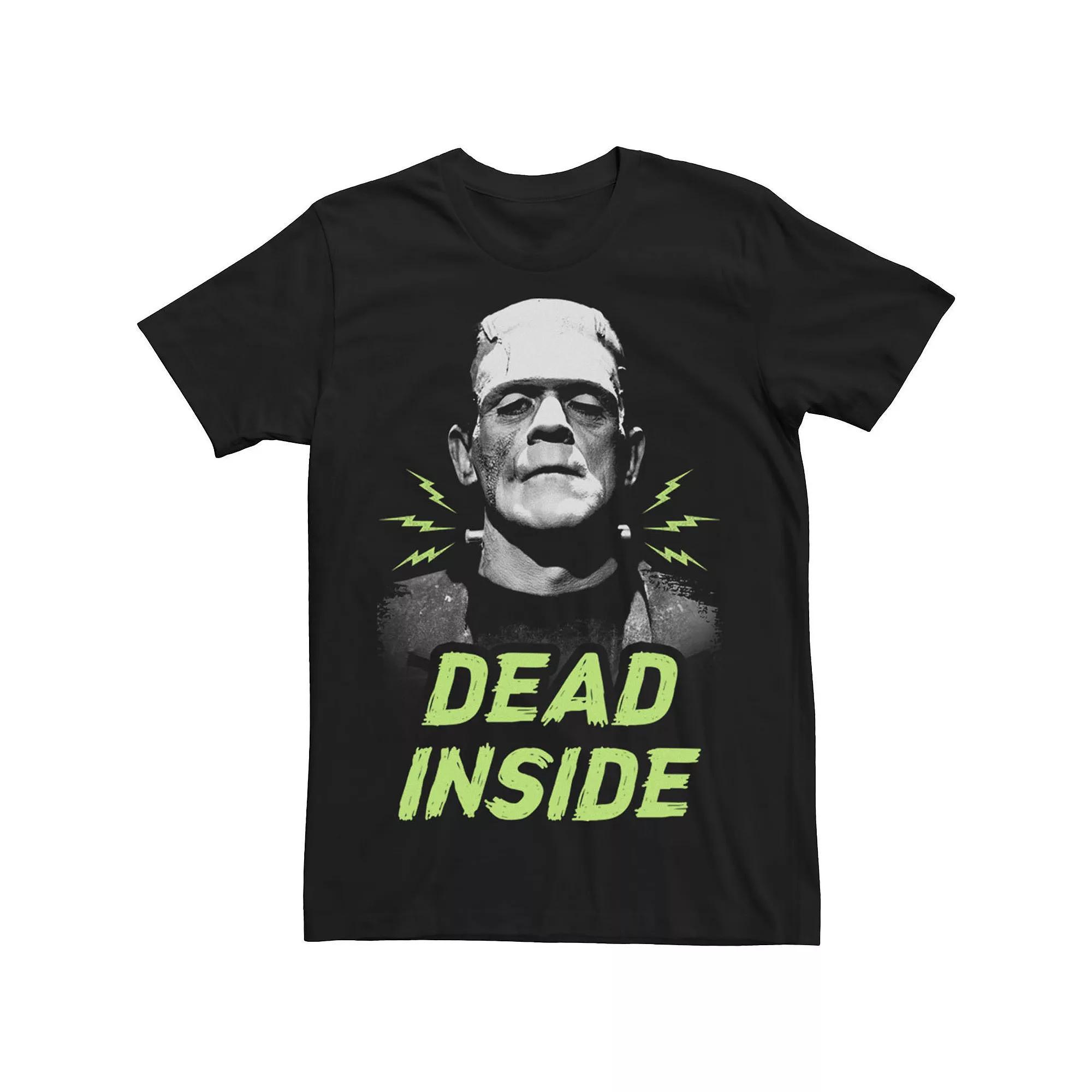 Big & Tall Universal Monsters Frankenstein Dead Inside Tee, Men's, Size: 5XL, Black Product Image