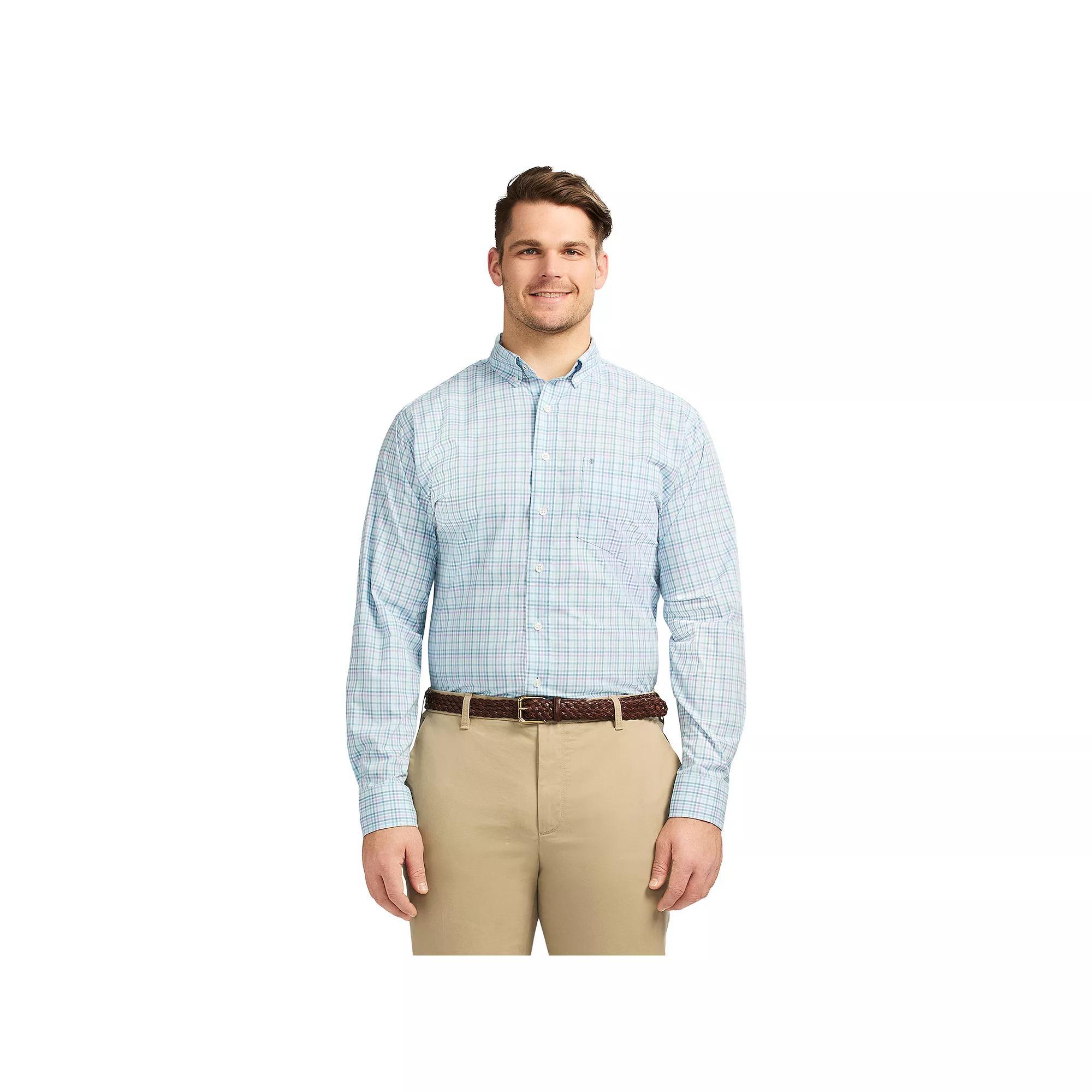 Big & Tall IZOD Performance Comfort Long Sleeve Button Down Shirt, Men's,  Product Image