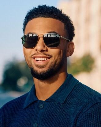 Monogram Metal Rectangle Glasses Product Image