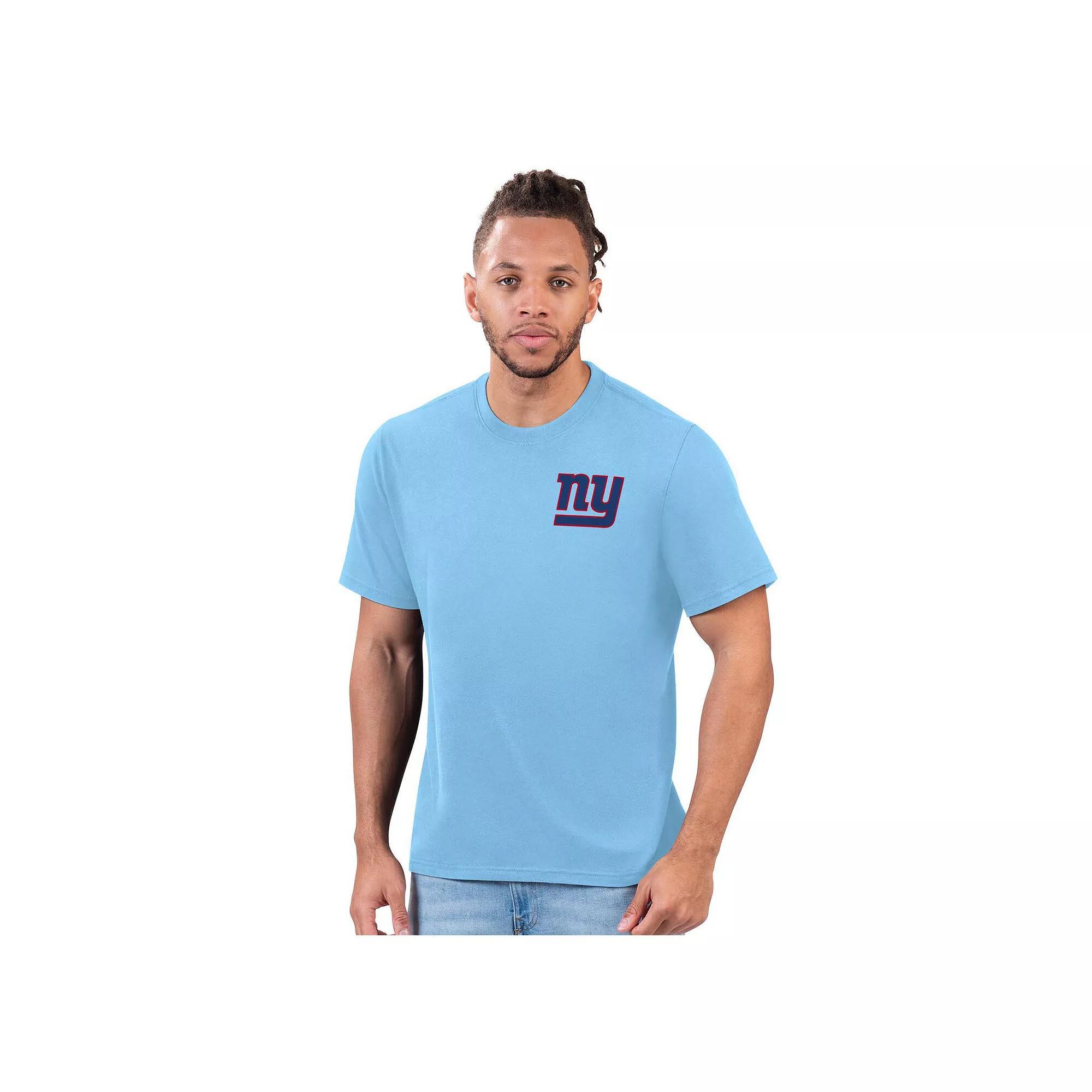 Men's Margaritaville Light Blue New York Giants Flip Flop T-Shirt, Size: Medium Product Image