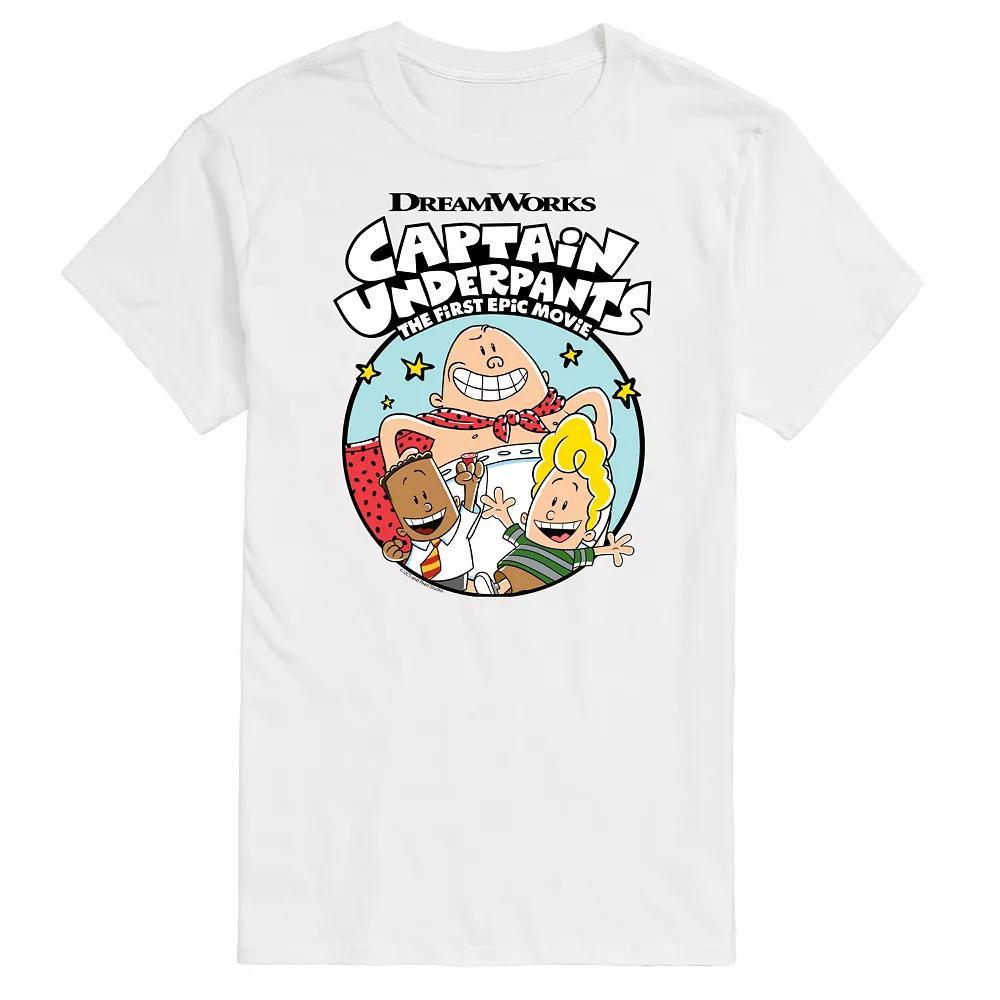 Big & Tall Captain Underpants George Harold Graphic Tee, Men's, Size: 4XB, White Product Image