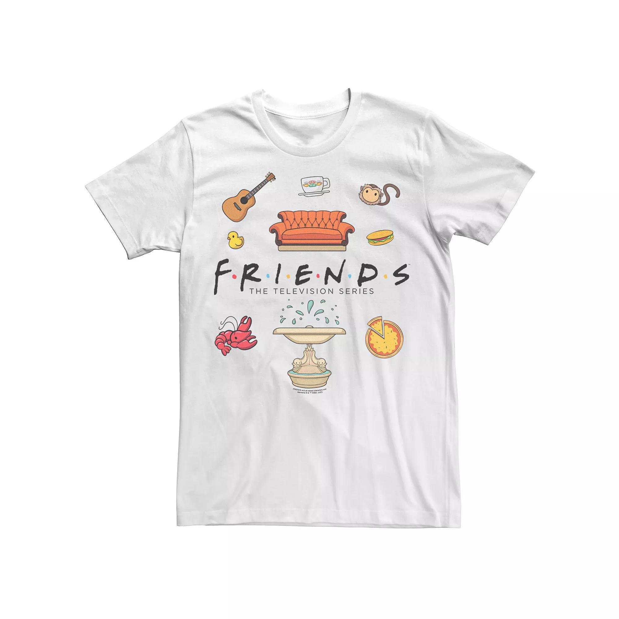 Men's Friends Chibi Art Item Jumble Tee,  Product Image