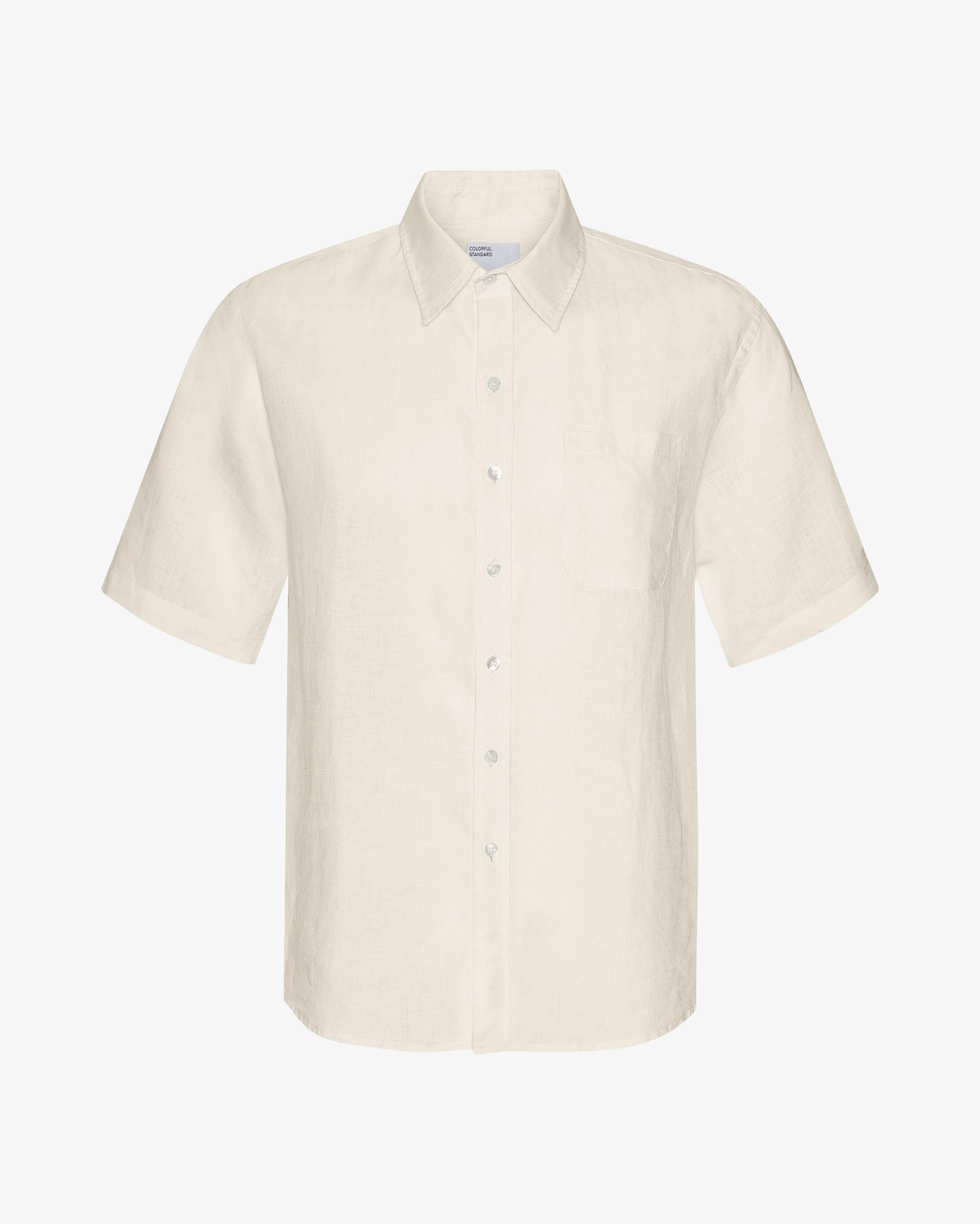 Linen SS Shirt - Ivory White Product Image