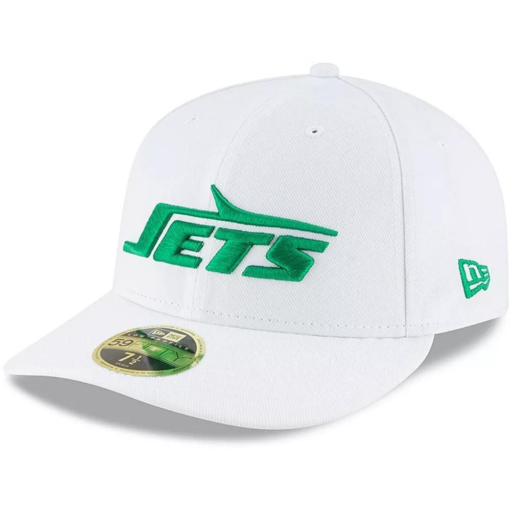 Men's New Era White New York Jets Omaha Low Profile 59FIFTY Fitted Hat,  Product Image
