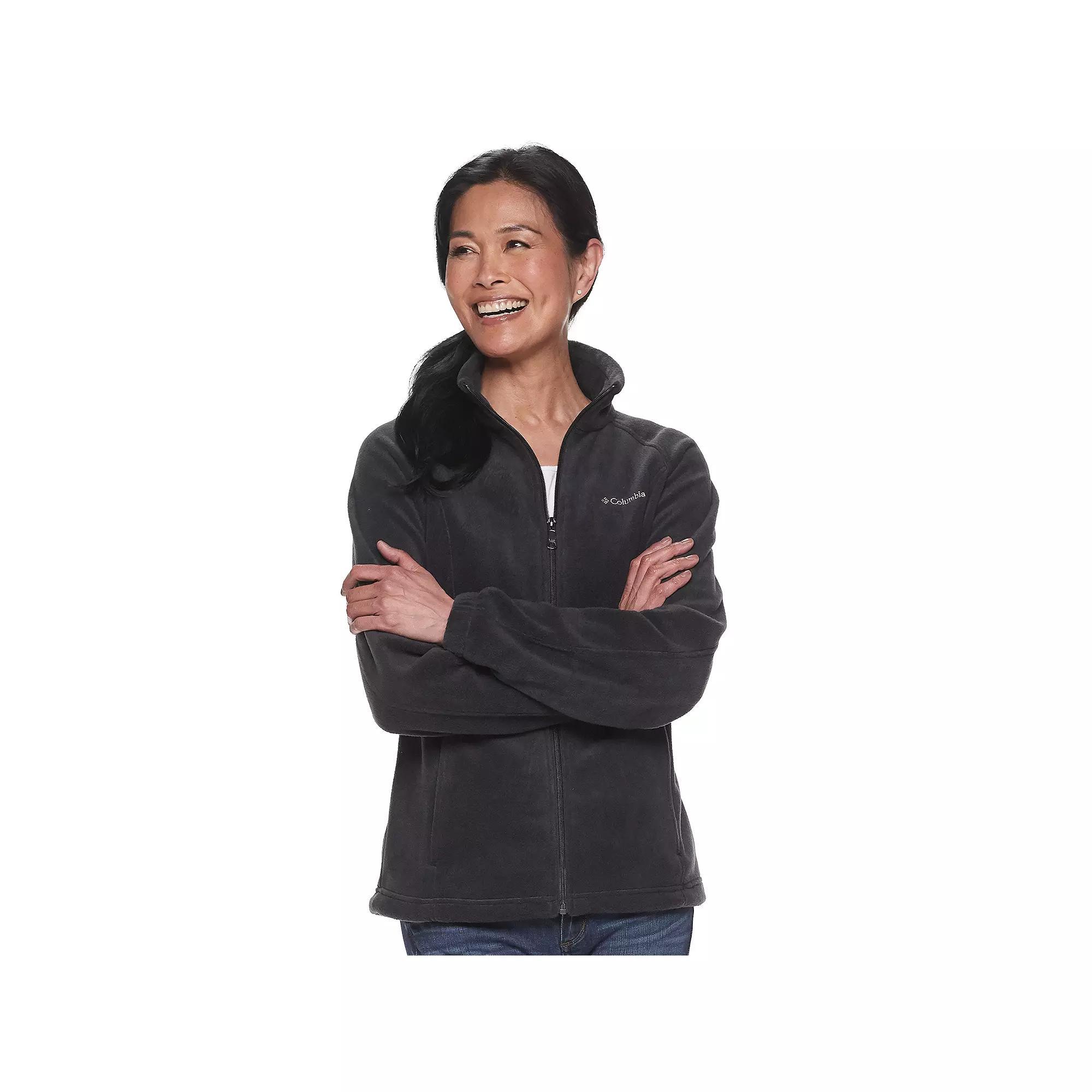 Women's Columbia Benton Springs Zip-Front Fleece Jacket, Size: XL, Black Product Image