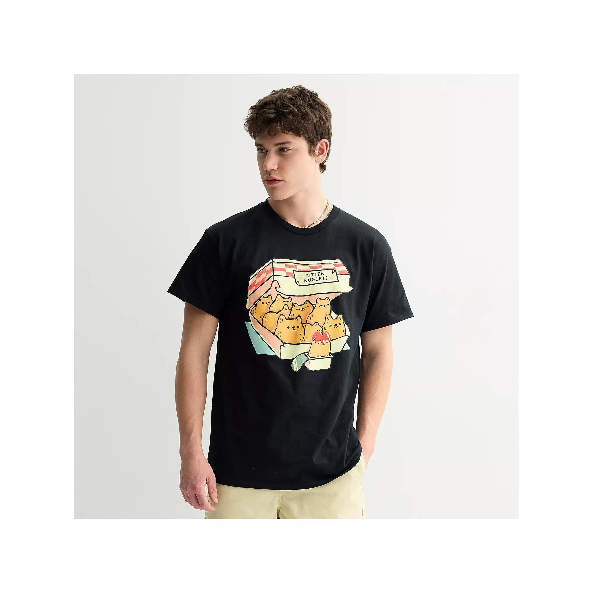Men's Kitten Nuggets Graphic Tee, Size: XL, Black Product Image