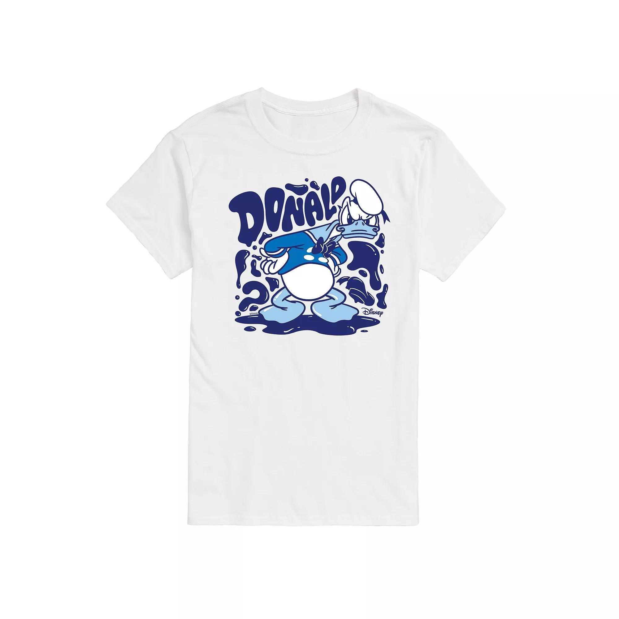 Disney's Donald Duck Big & Tall Drip Graphic Tee, Men's, Size: XL Tall, White Product Image