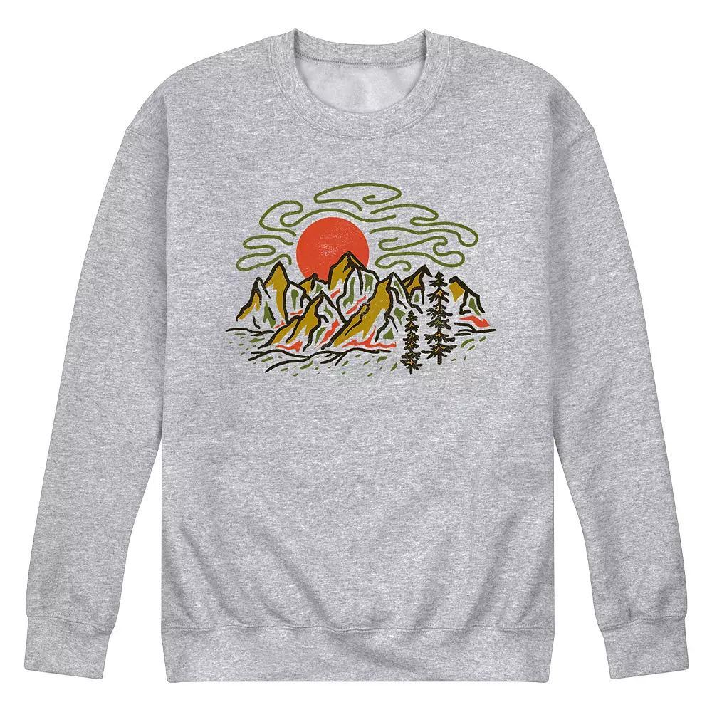 Men's Colorful Mountains Graphic Fleece,  Product Image