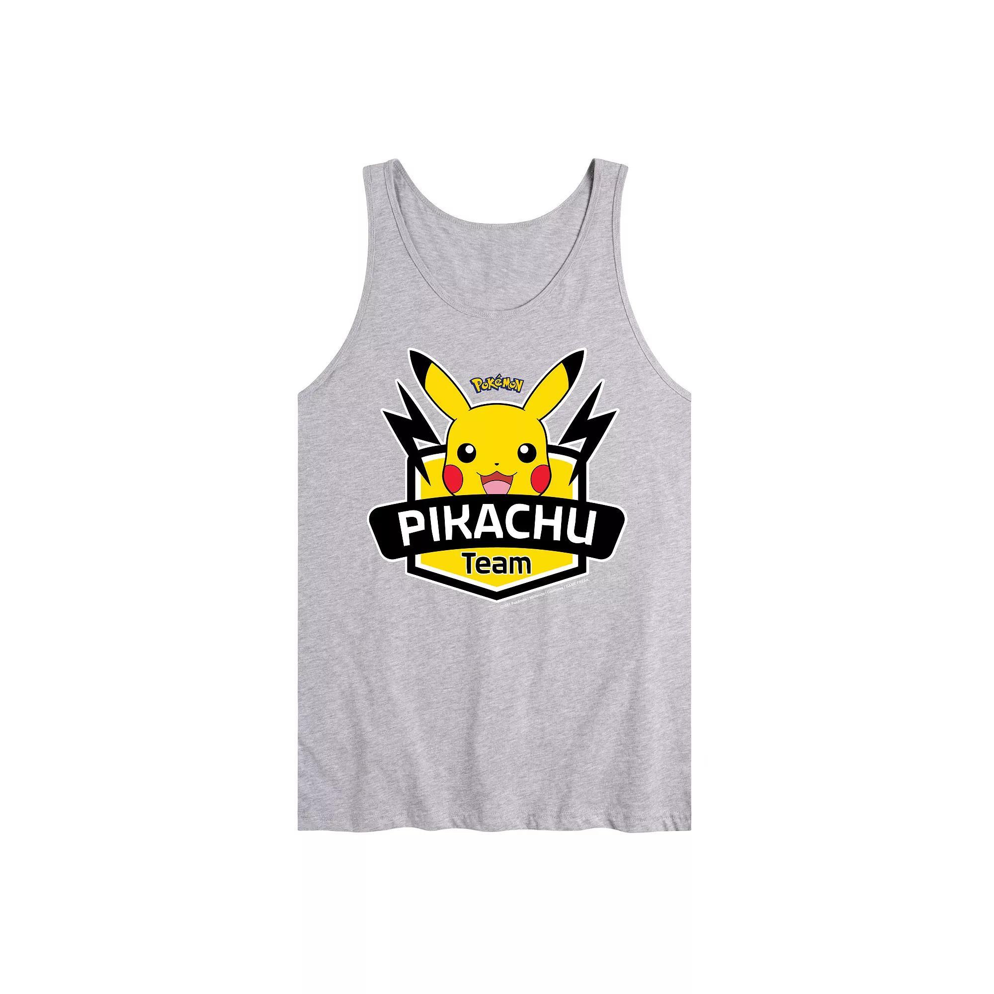 Men's Pokemon Team Pikachu Tank Top, Size: XL, Grey Product Image