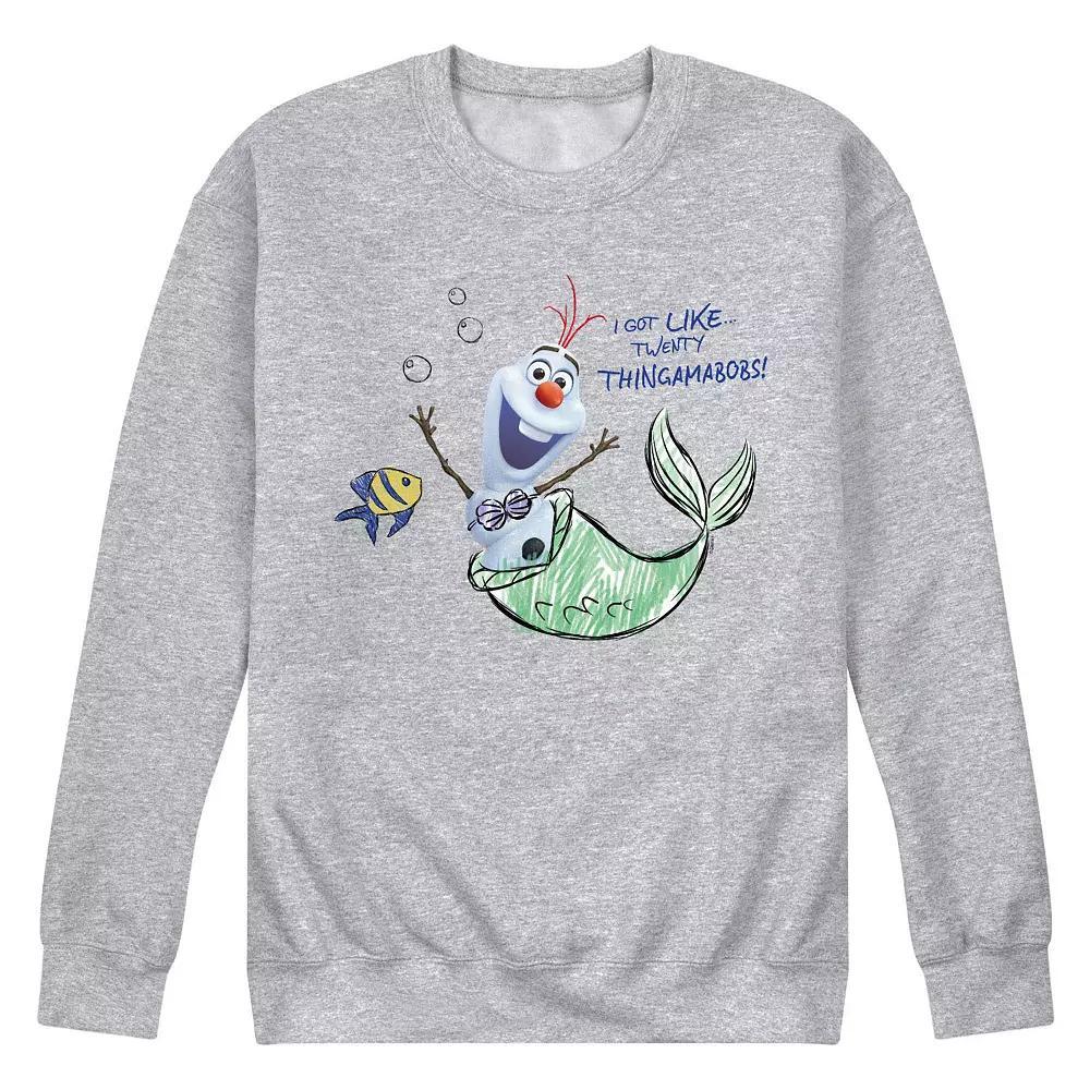 Disney's Frozen Men's Olaf Mermaid Graphic Sweatshirt, Size: Small, Gray Product Image