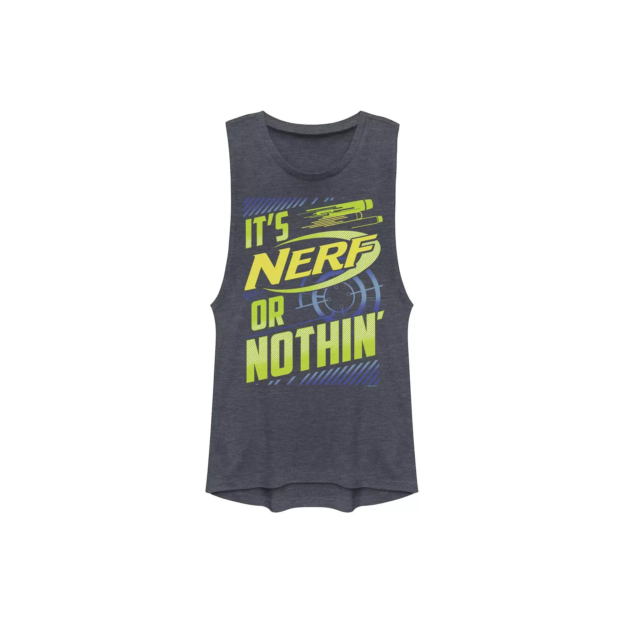 Juniors' Nerf It's Nerf Or Nothin' Muscle Tank Top, Girl's,  Product Image