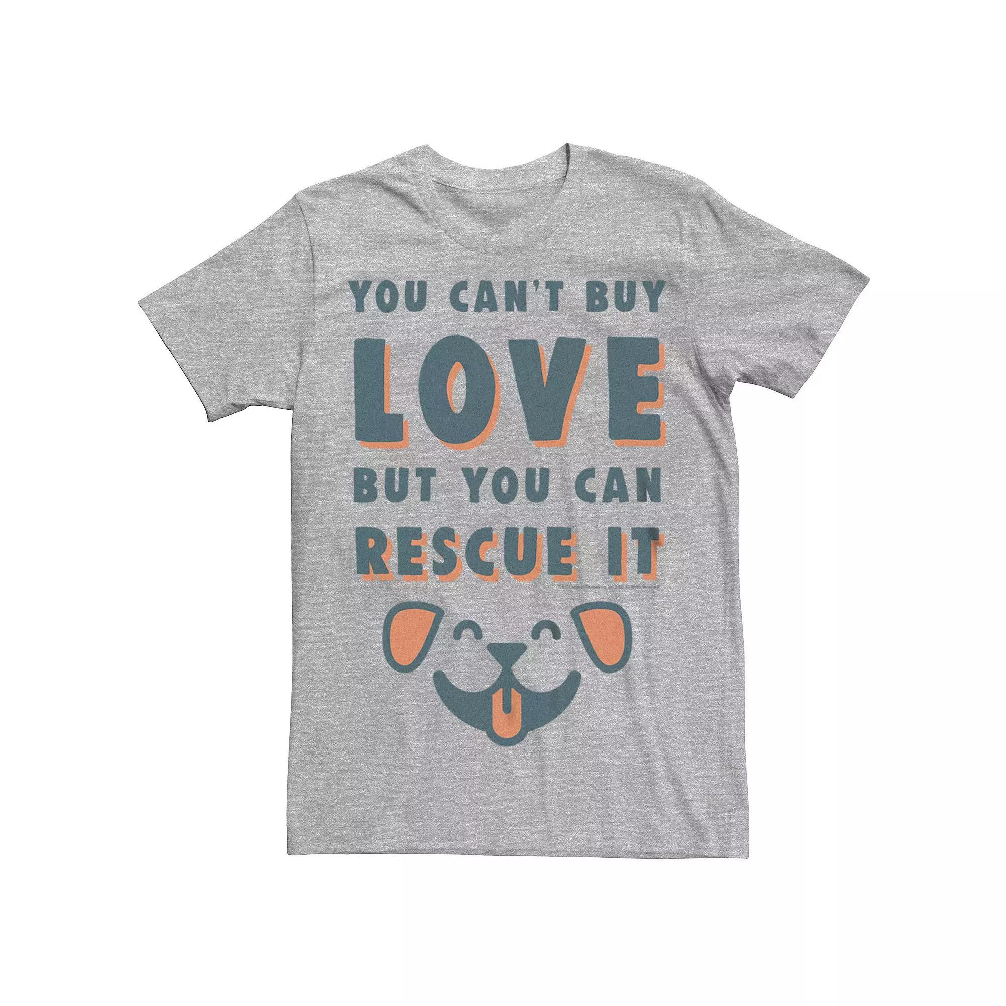 Men's A Dog's Purpose You Can Rescue Love Graphic Tee, Size: Medium, Athletic Grey Product Image