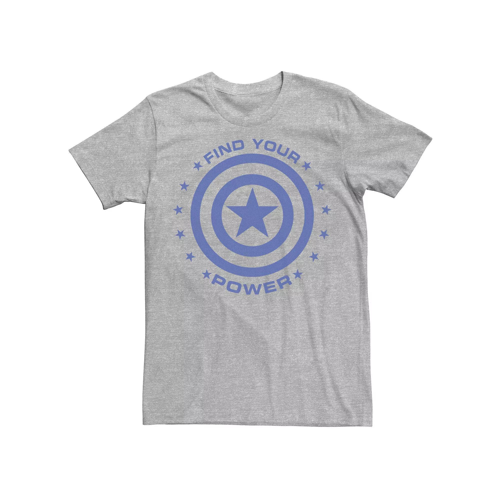 Men's Marvel Captain America Find Your Power Simple Shield Tee,  Product Image