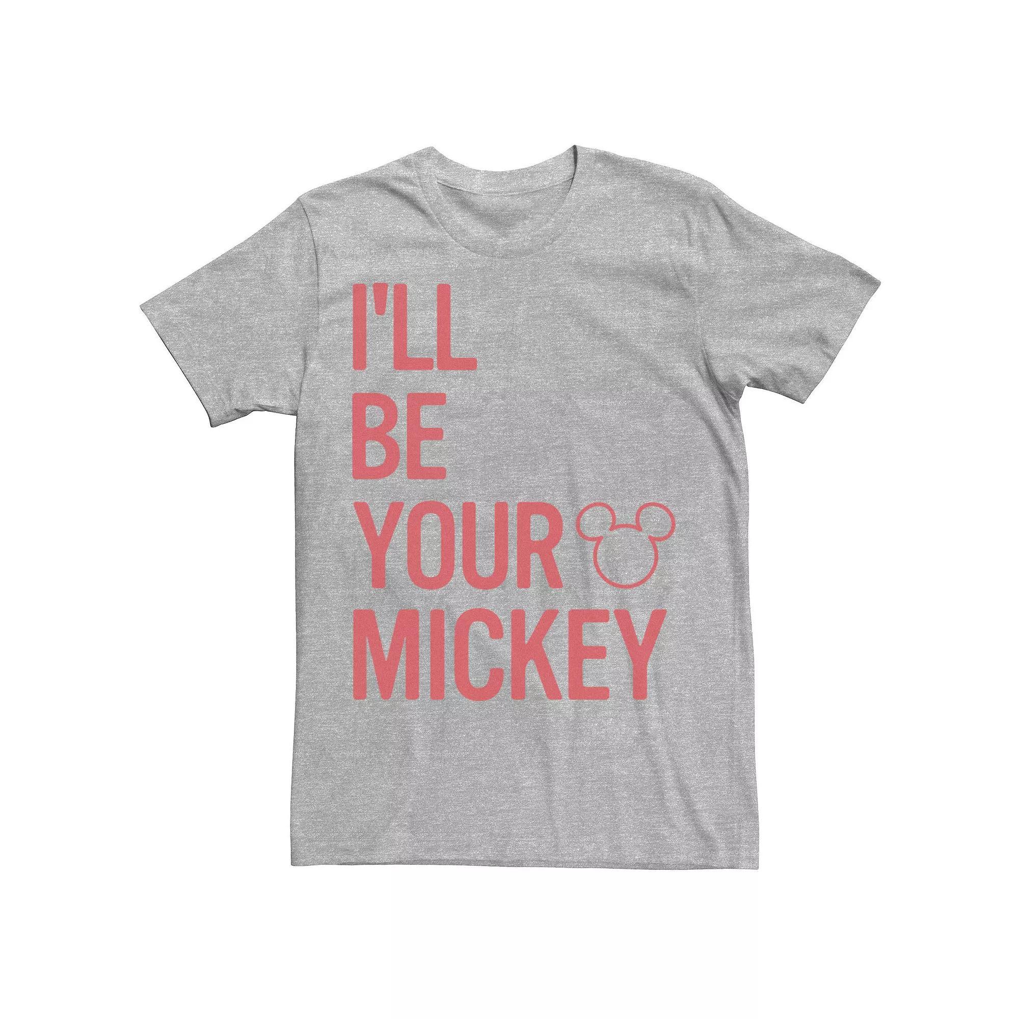 Disney's Mickey Mouse I'll Be Your Mickey Word Stack Logo Men's Tee,  Product Image
